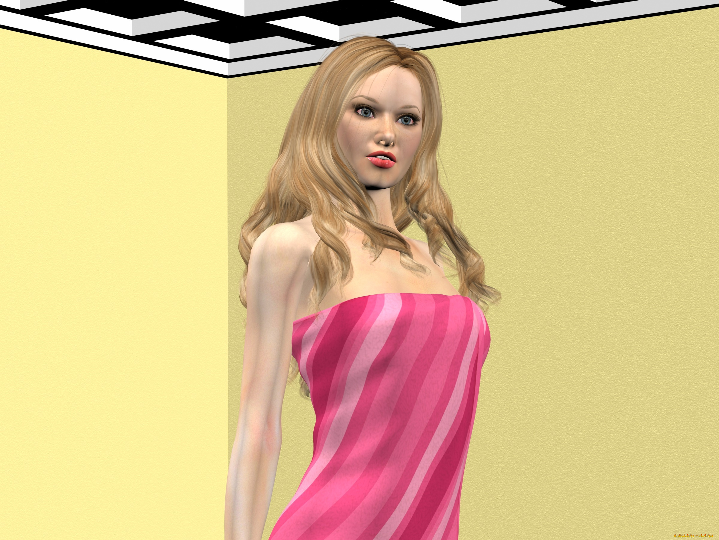 3д, графика, люди, , people, девушка, фон, взгляд