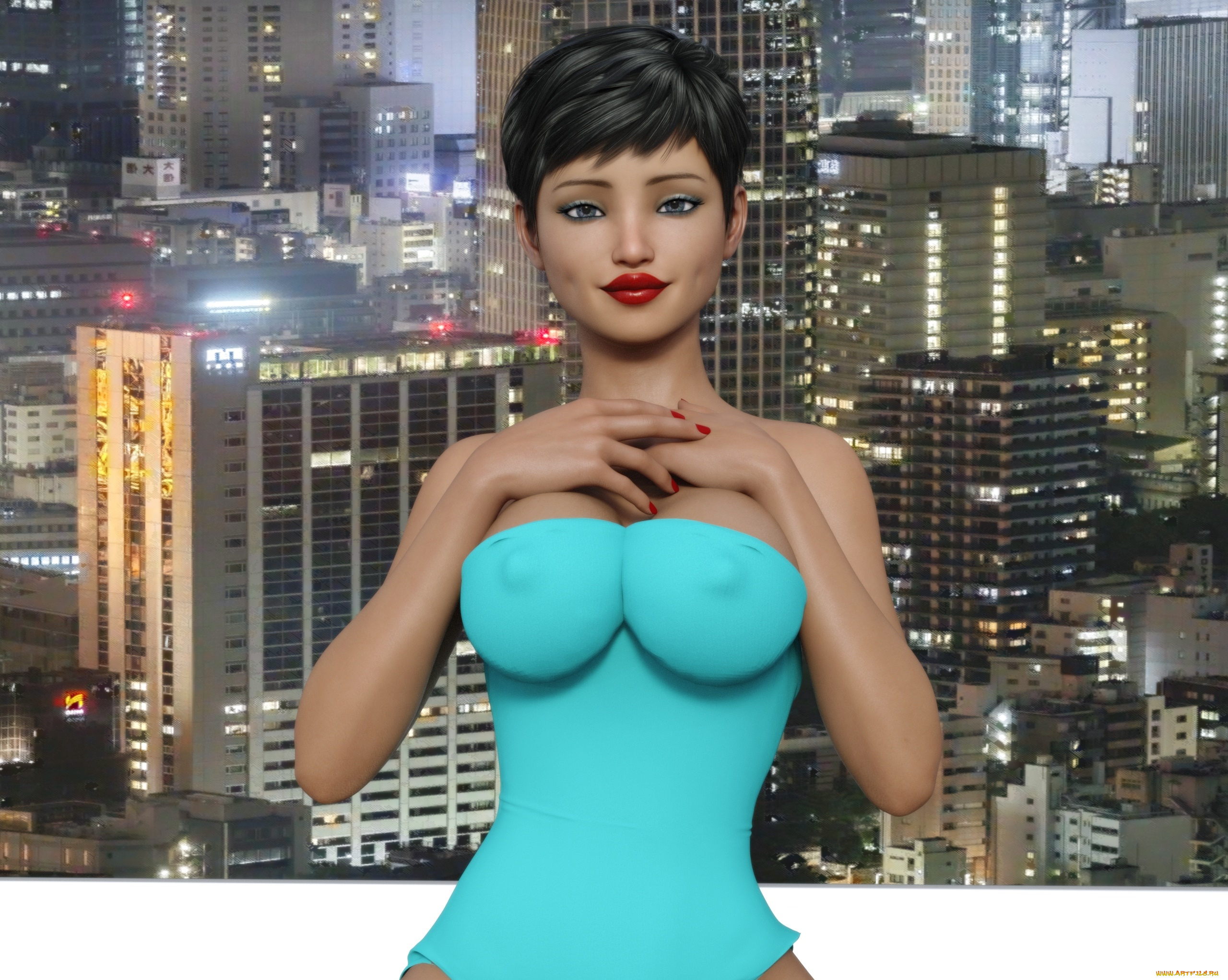 3д, графика, люди, , people, девушка, взгляд, фон