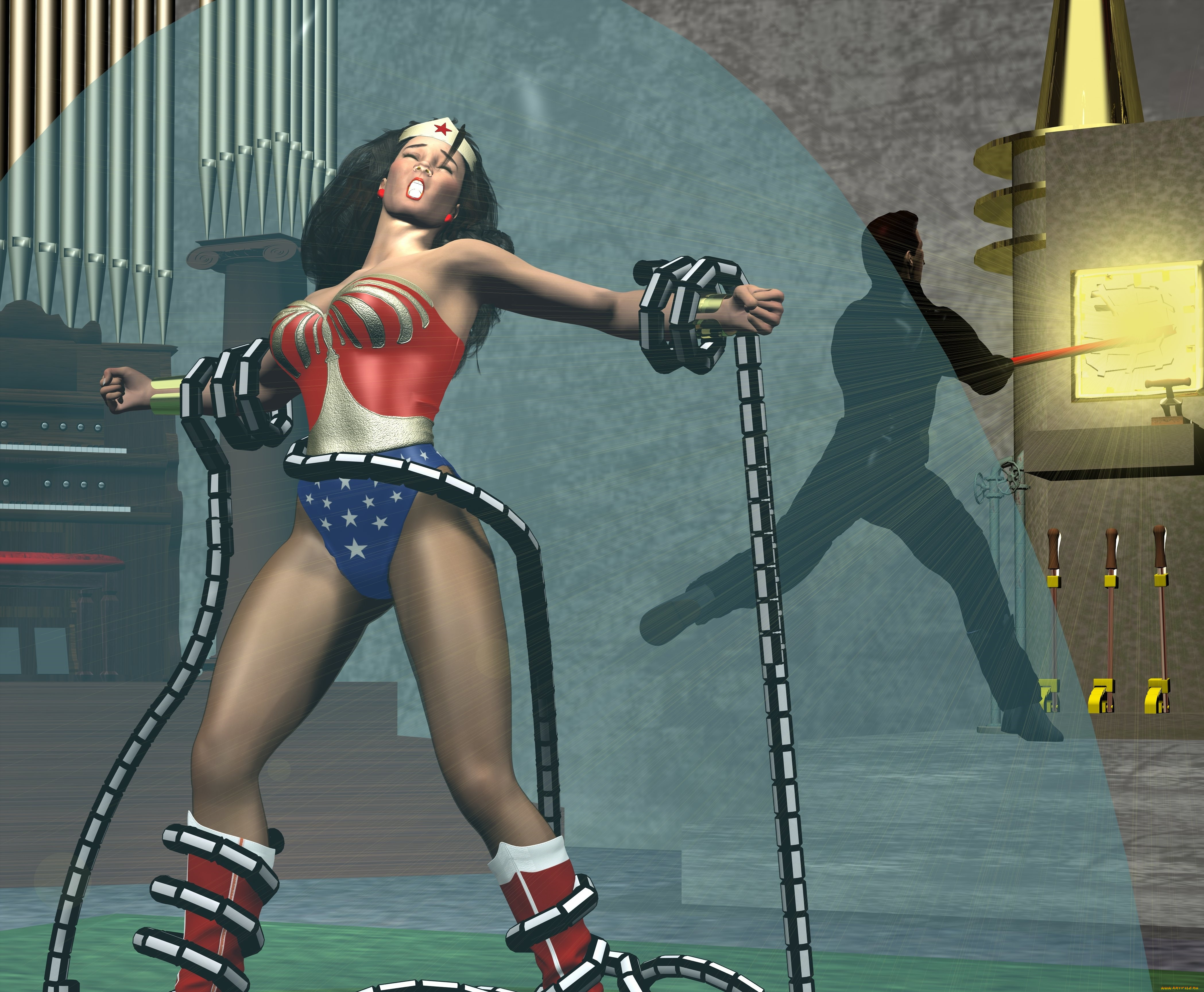 3д, графика, фантазия, , fantasy, фон, взгляд, девушка