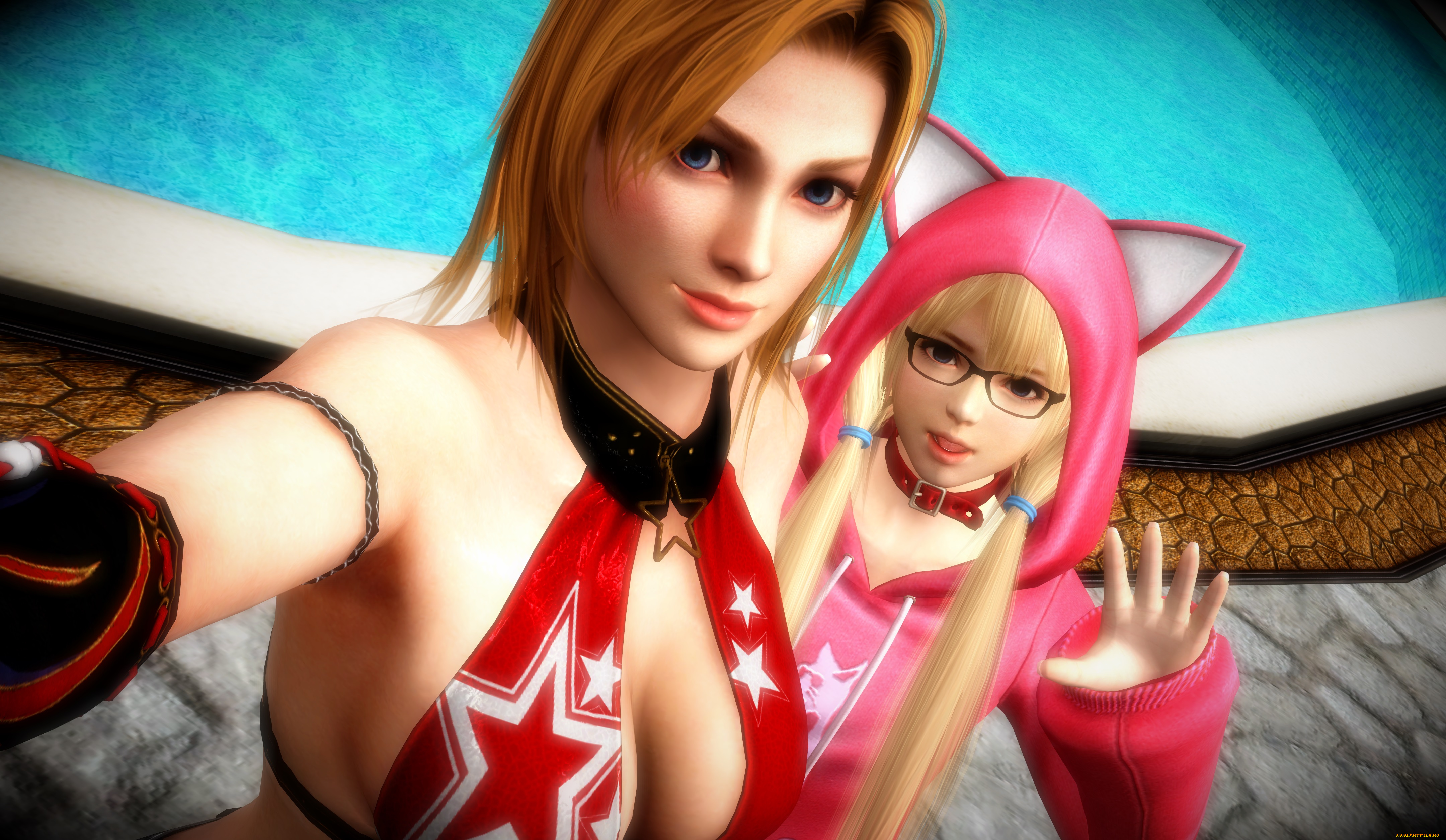 3д, графика, фантазия, , fantasy, взгляд, девушки, фон