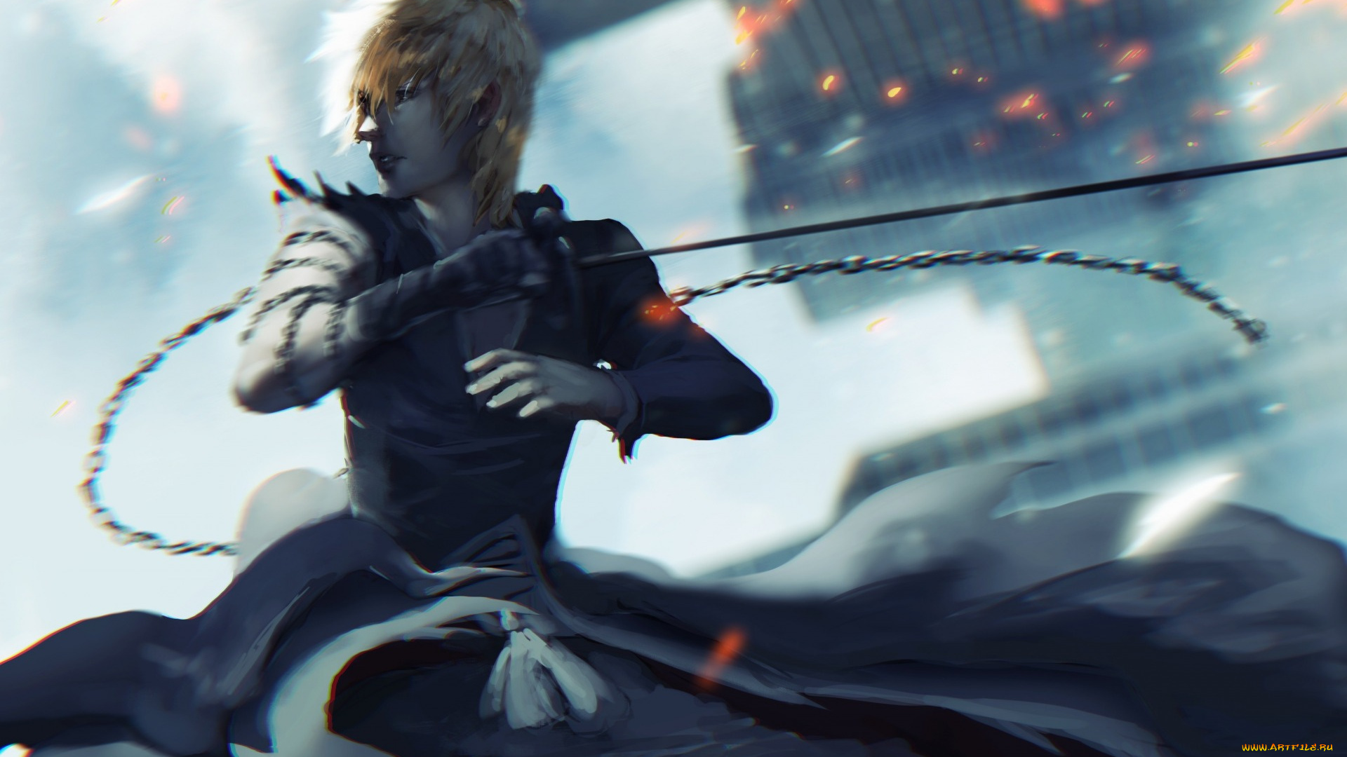 аниме, bleach, vasto, lorde, japonese, manga, katana, yuusha, fullbriger