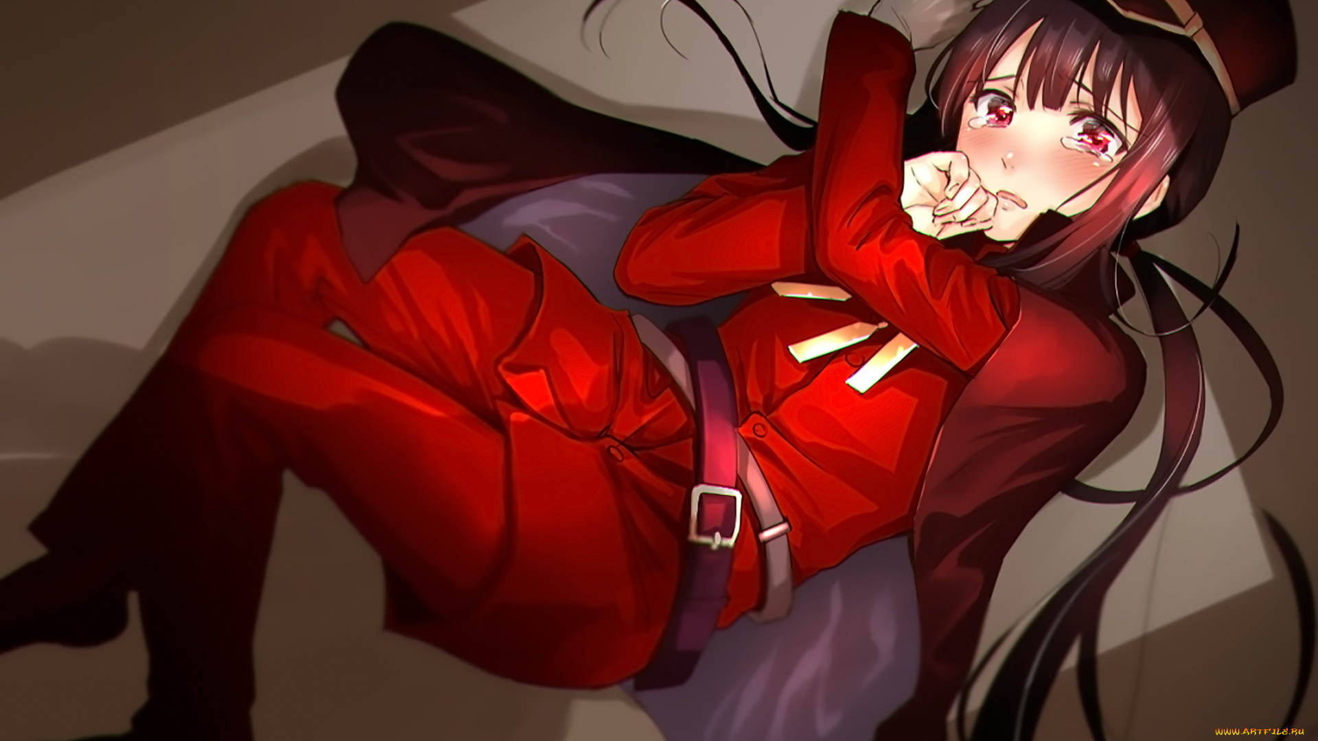 аниме, fate, stay, night, девушка, взгляд, фон