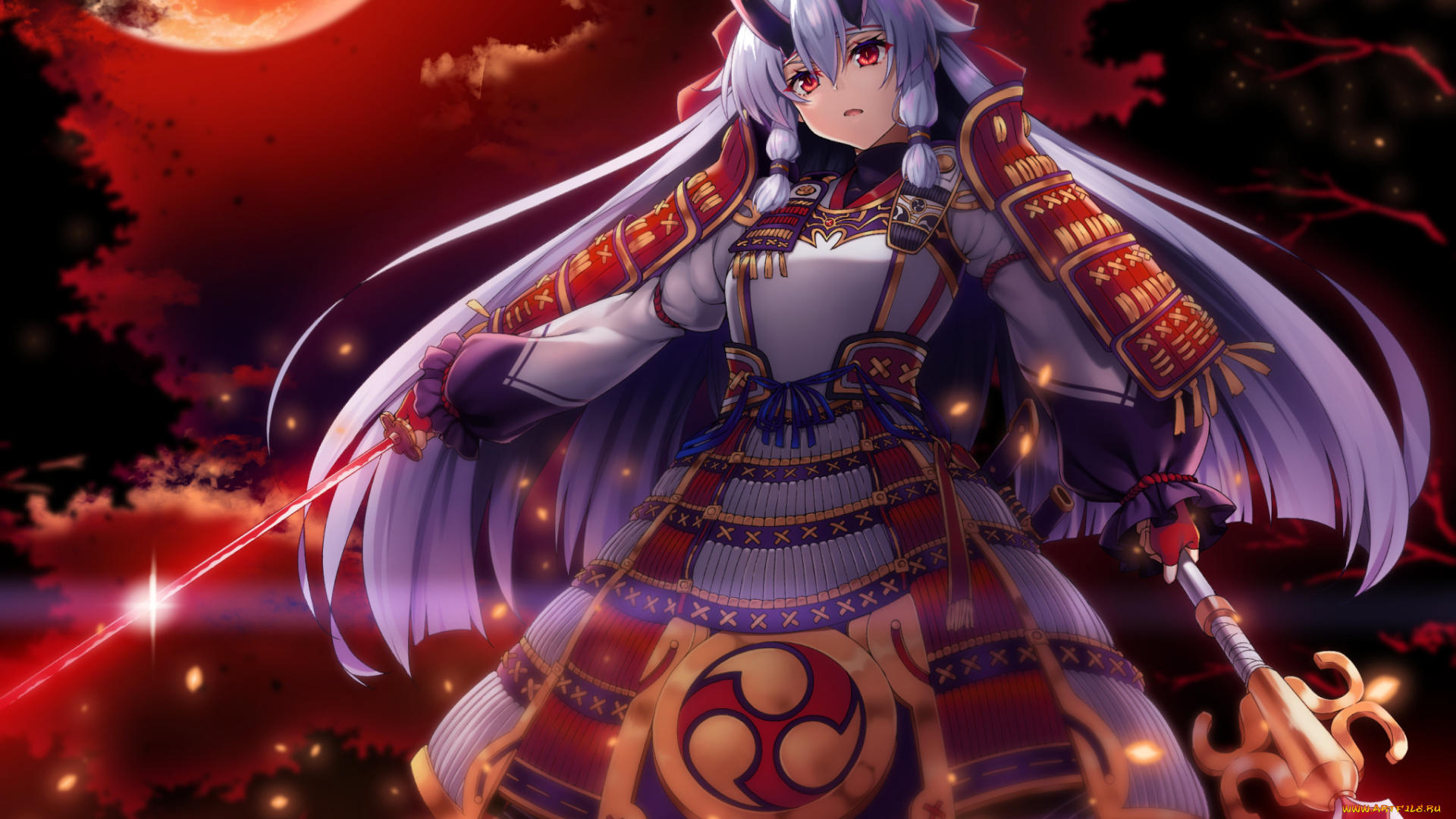 аниме, fate, stay, night, фон, девушка, взгляд