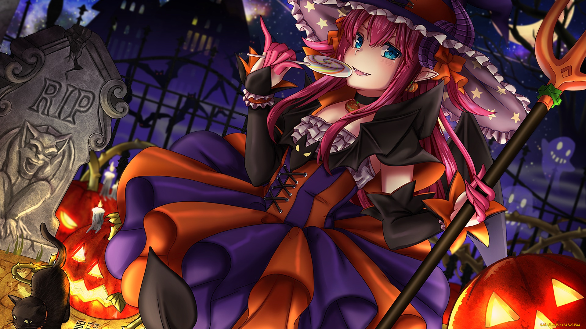 аниме, fate, stay, night, фон, взгляд, девушка