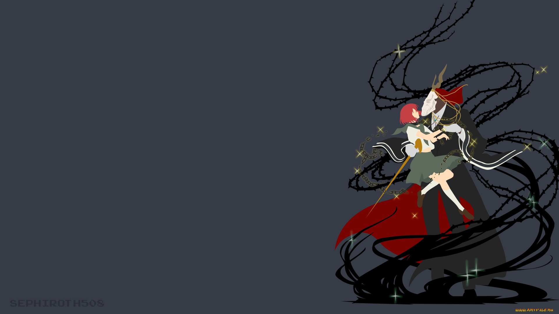 аниме, mahou, tsukai, no, yome, невеста, чародея