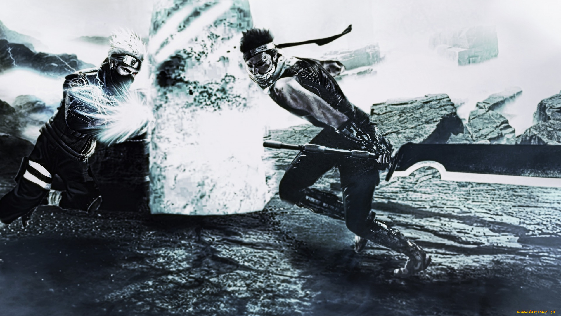 аниме, naruto, какаши, забуза