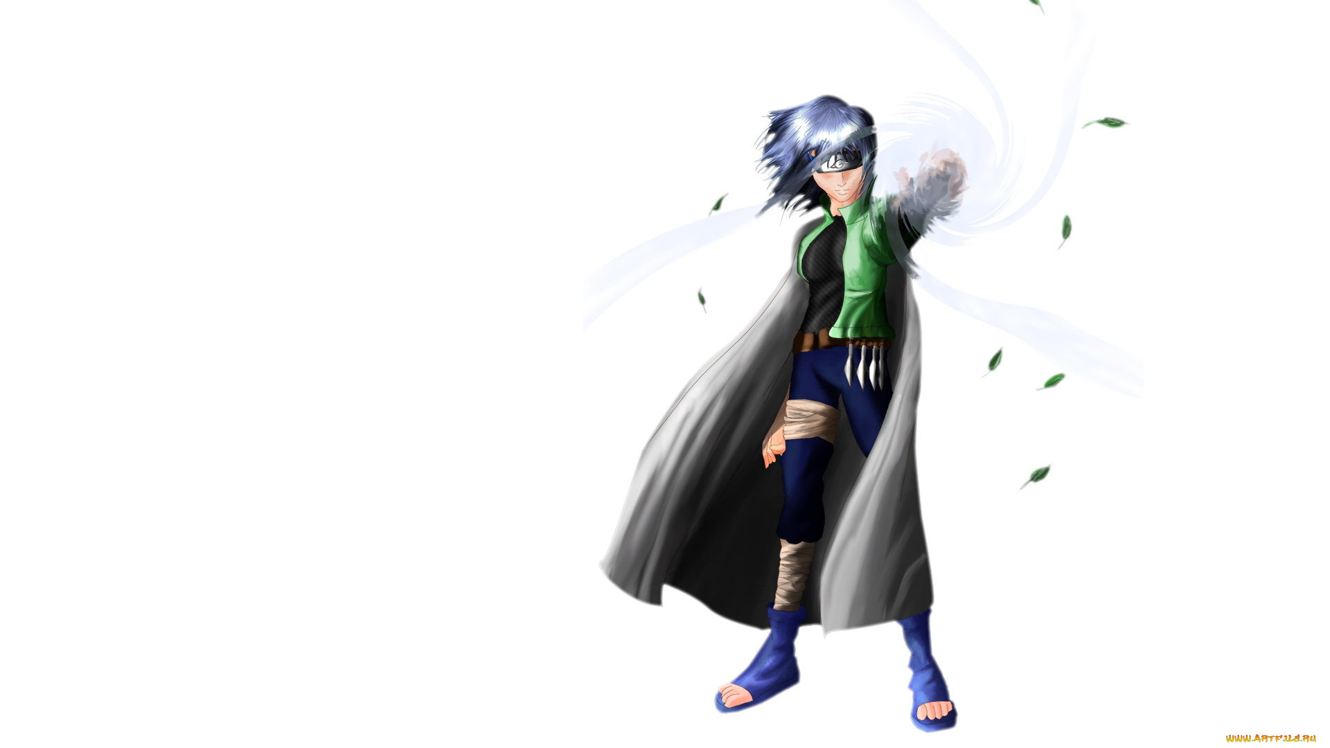 аниме, naruto, листья, шиноби, плащ