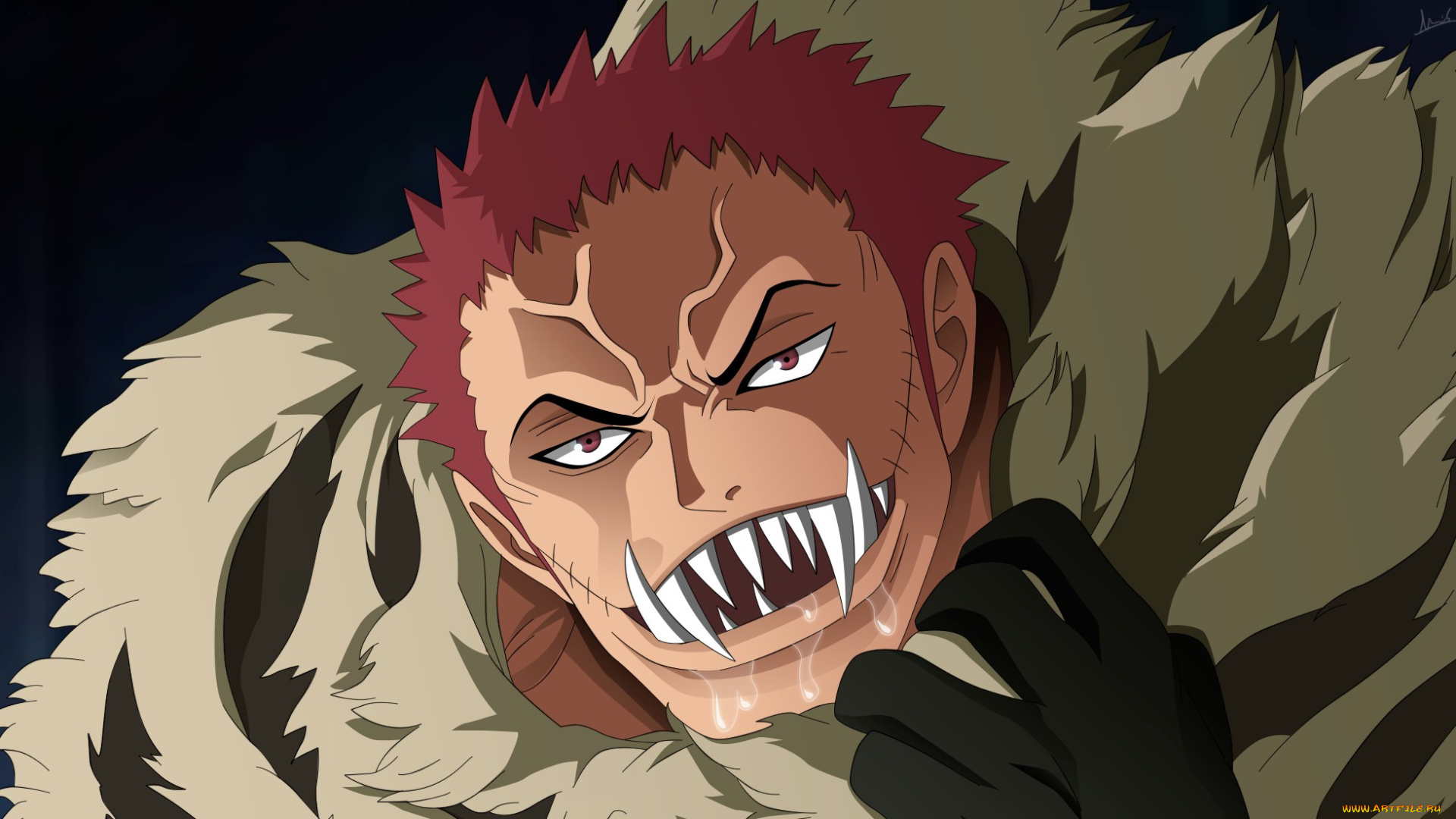 аниме, one, piece, luffy, vs, katakuri