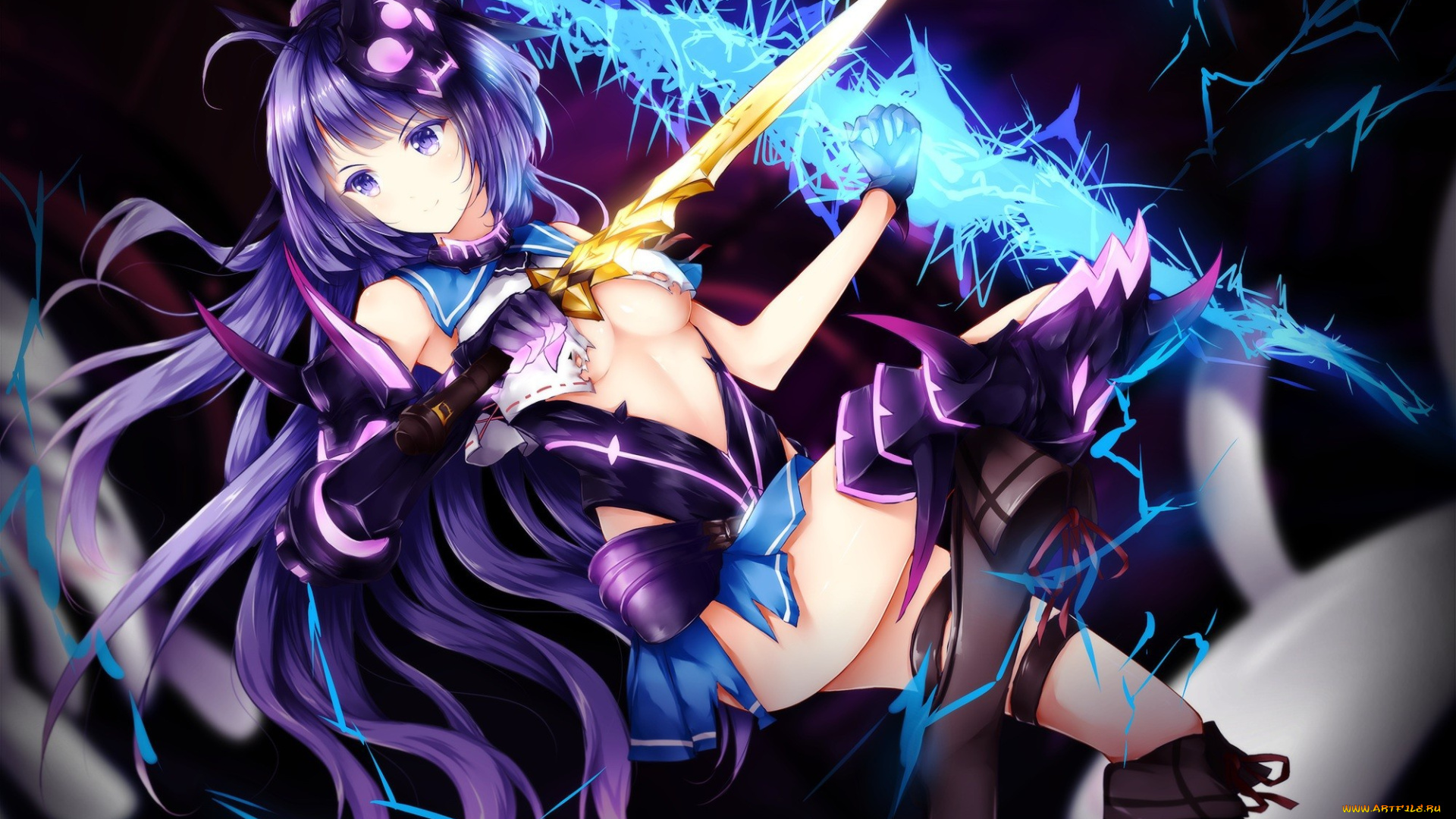 аниме, оружие, , техника, , технологии, sword, girl, protector, mask, sugoi, chest, blade, oppai, boobies, breast, mahou, buttocks, warrior, thigh, titty, busty, ken