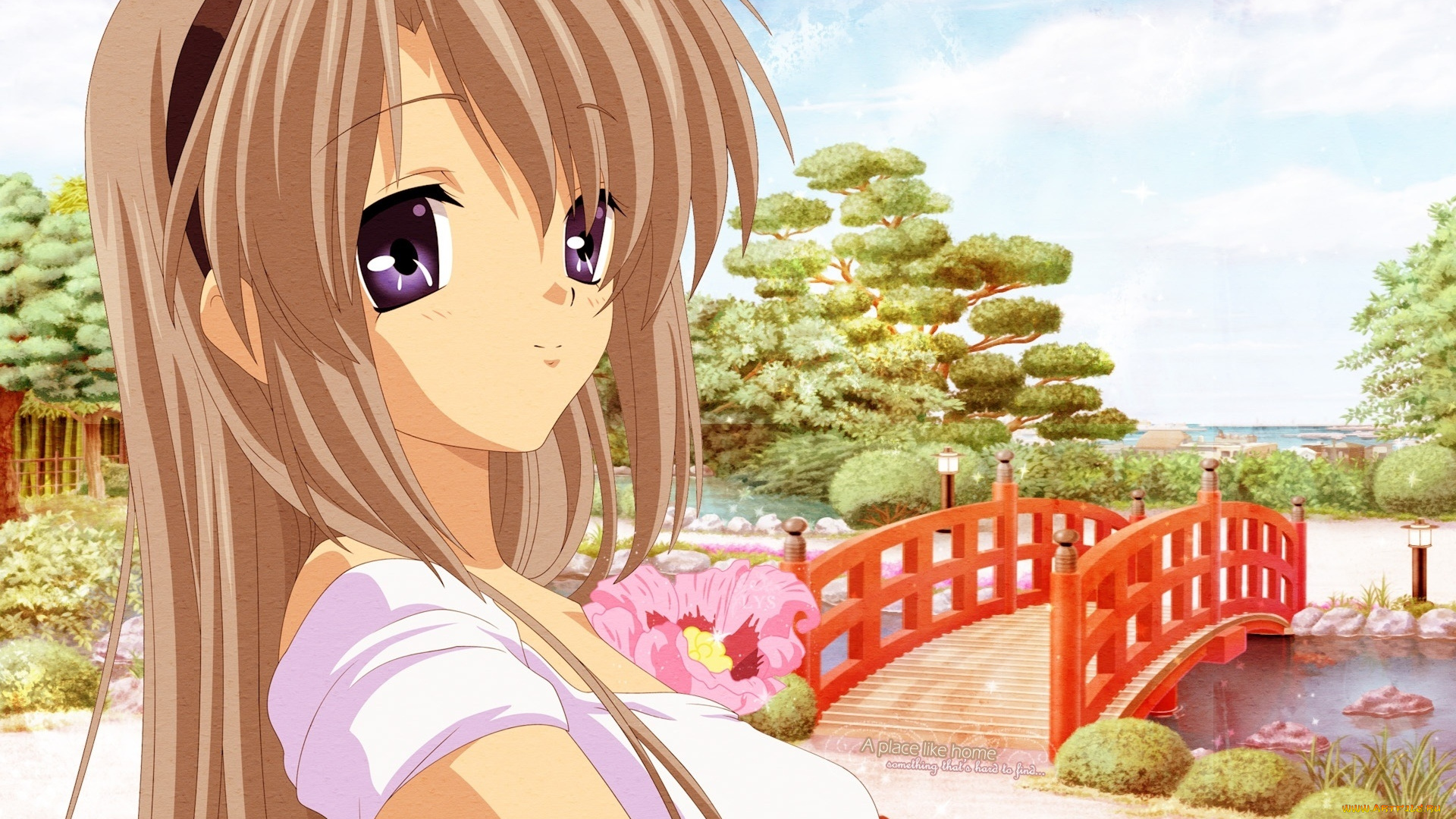 аниме, unknown, , другое, , фон, взгляд, девушка