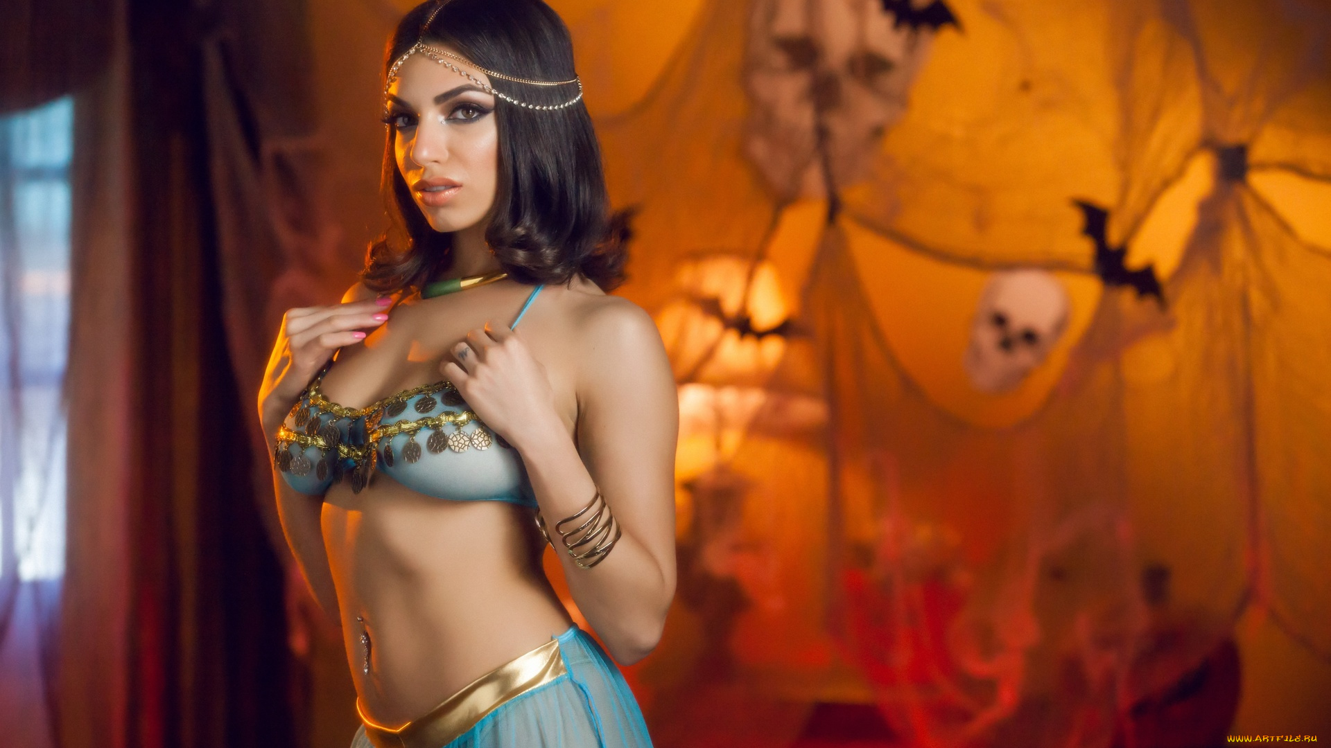 девушки, darcie, dolce, взгляд, брюнетка, грудь, бюстгальтер, девушка, фон, darcie, dolce, бюст