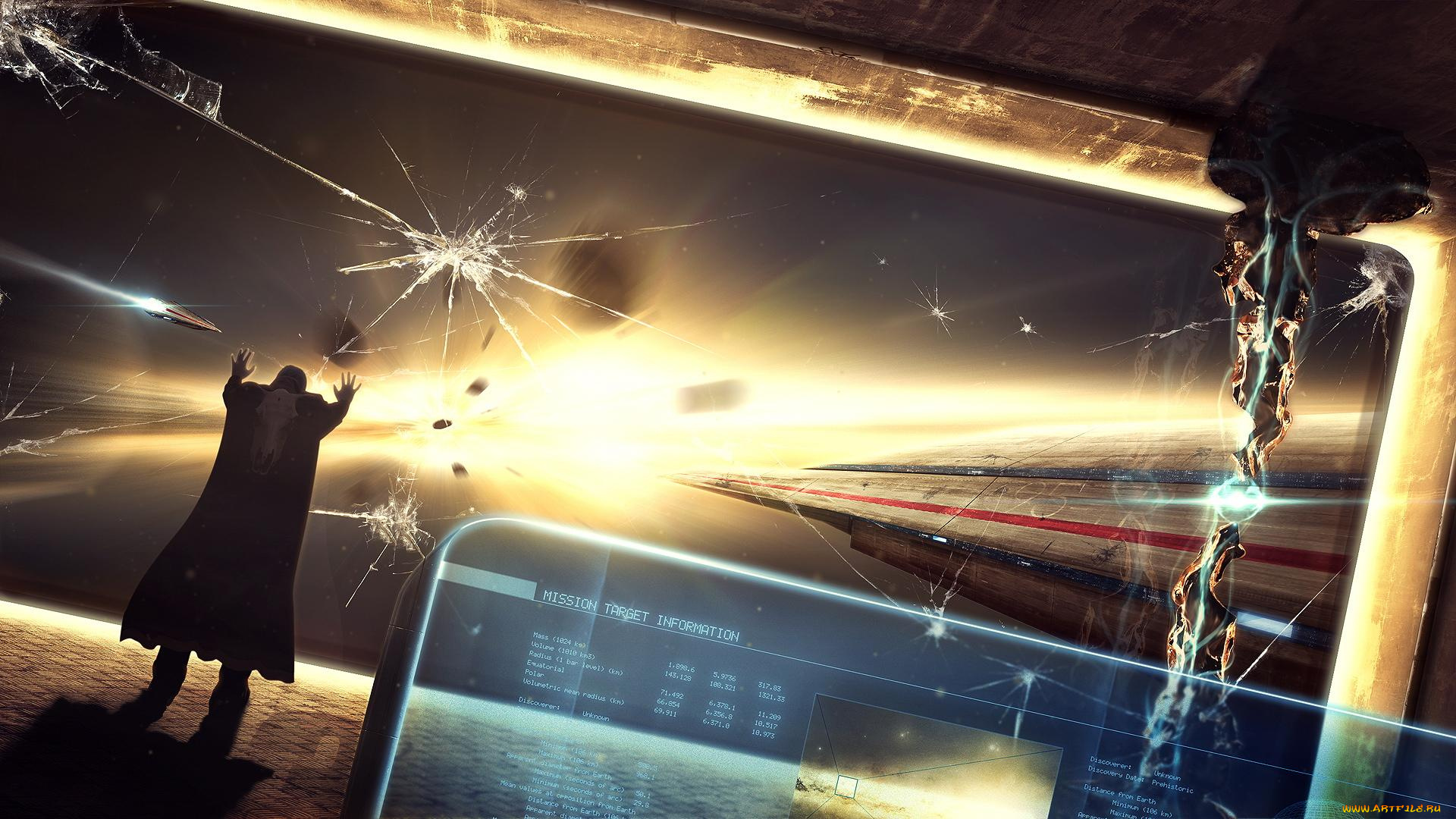 фэнтези, космические, корабли, , звездолеты, , станции, корабли, человек, космос, стекло, трещины, планшет