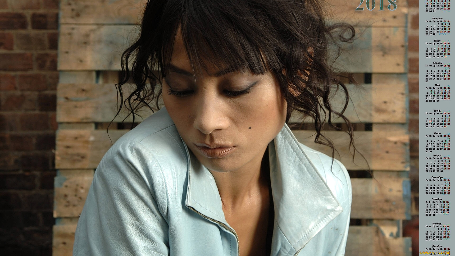 ling, bai, календари, знаменитости, 2018, женщина, актриса