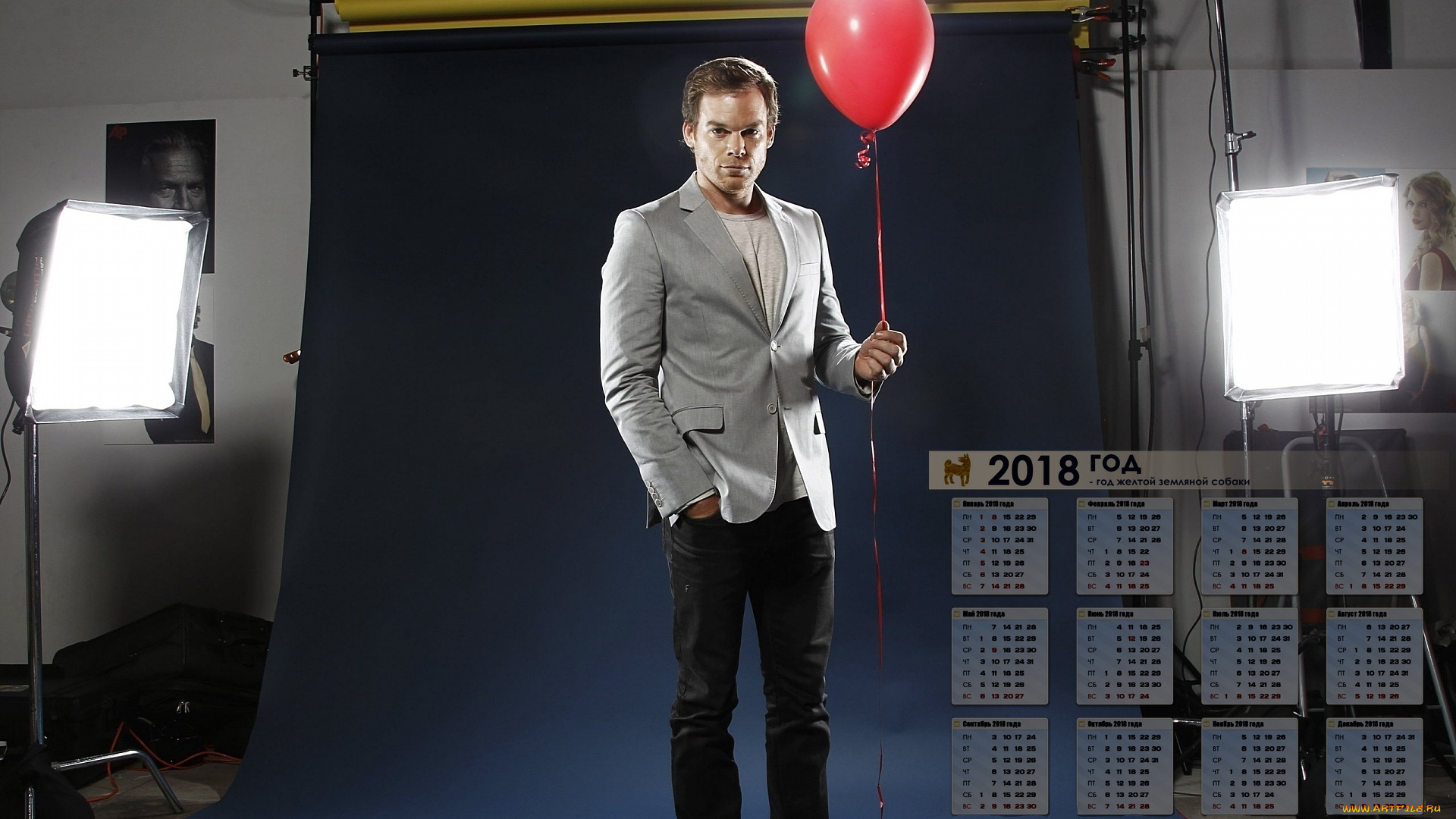 maykl, s, holl, календари, знаменитости, актер, 2018, мужчина