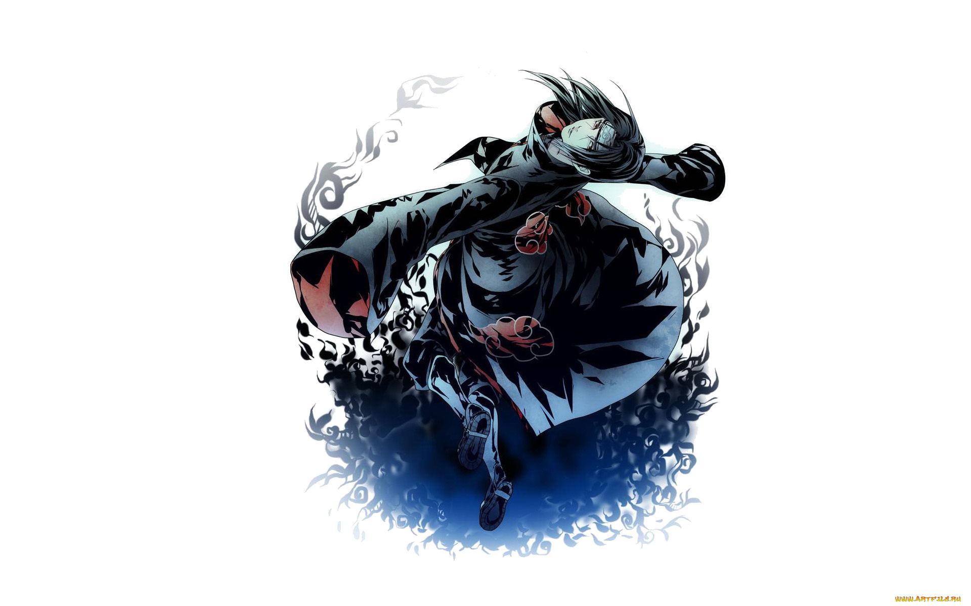 аниме, naruto, плащ, учиха, итачи