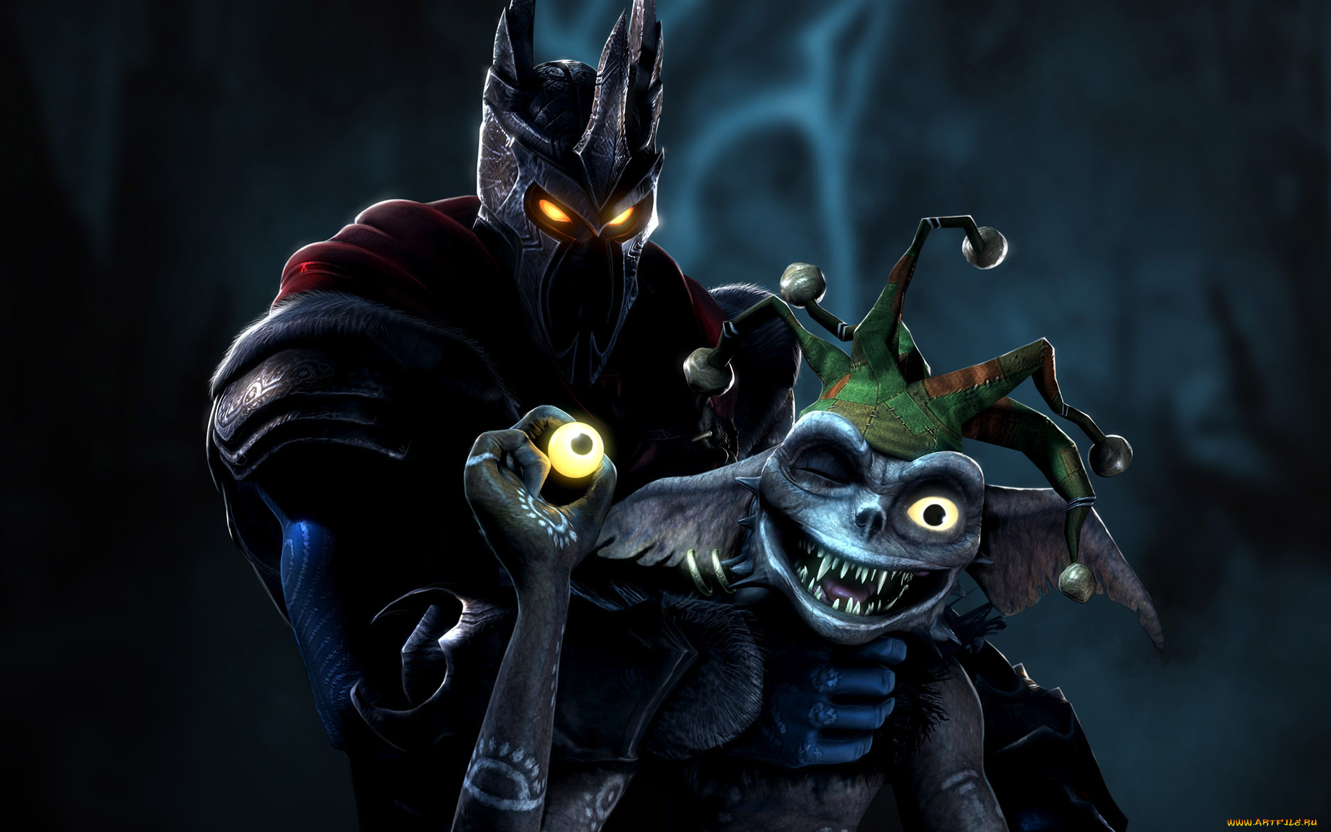 фэнтези, нежить, гоблин, шут, колпак, глаз, король, демон