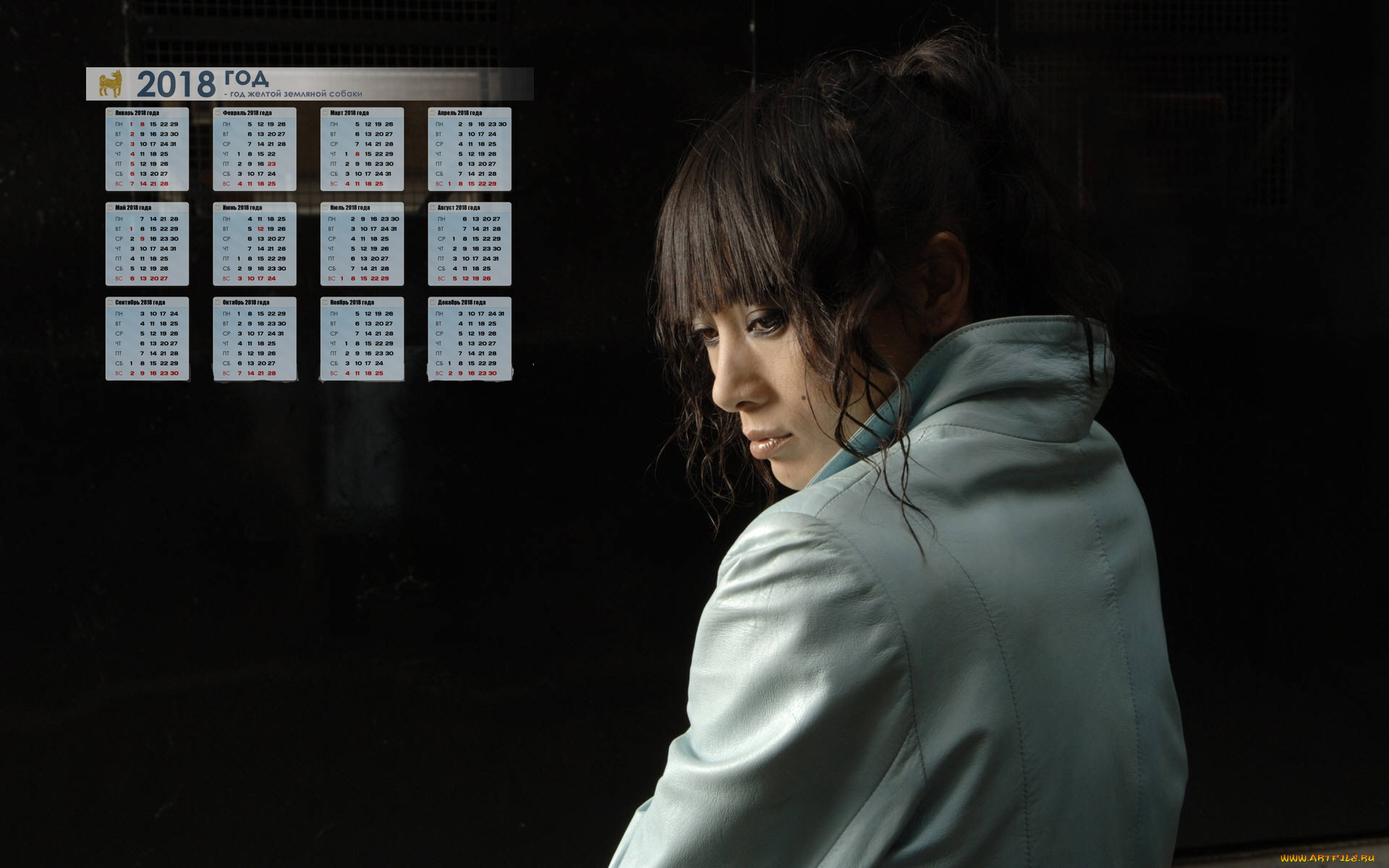 ling, bai, календари, знаменитости, лицо, актриса, женщина, 2018