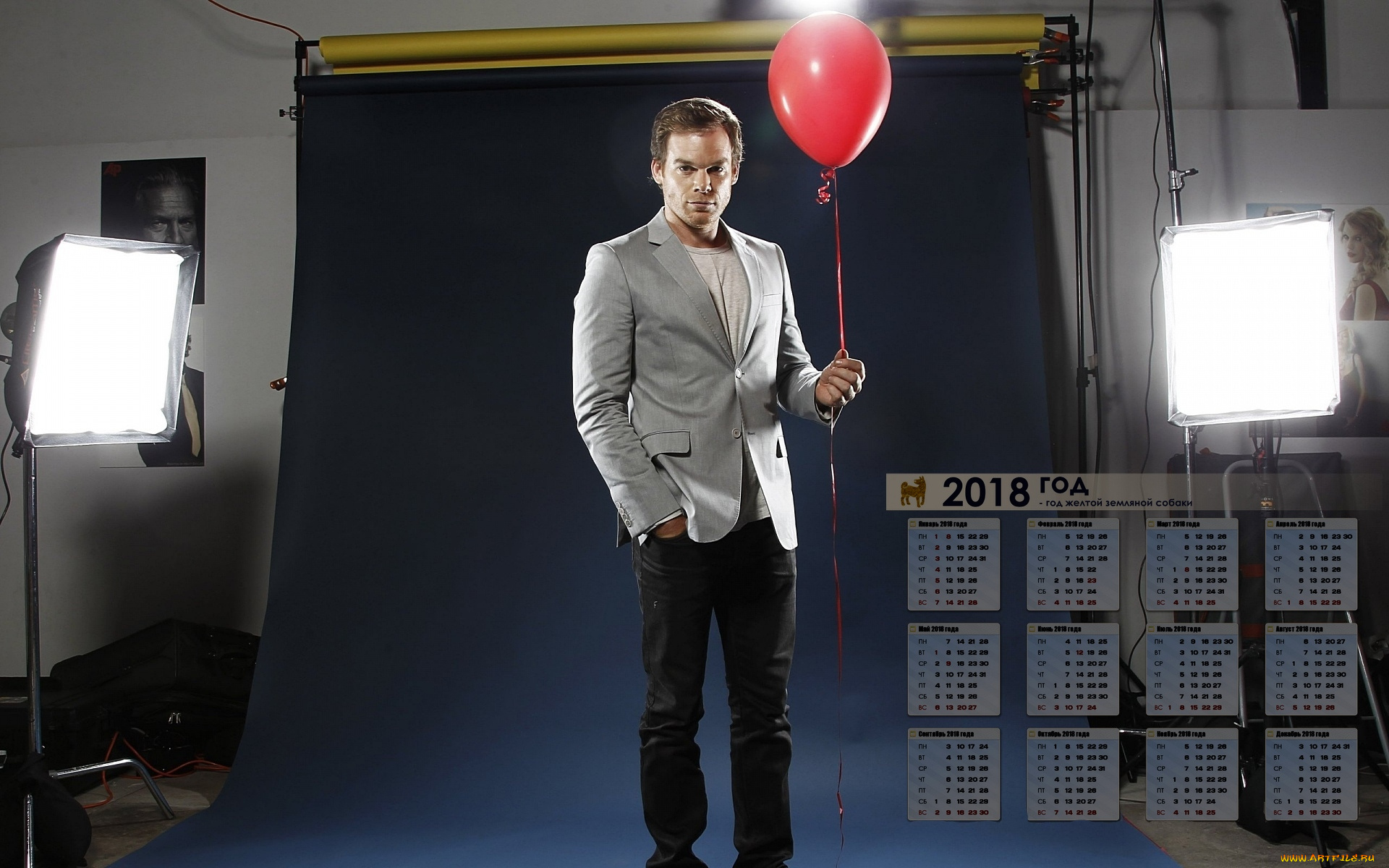 maykl, s, holl, календари, знаменитости, актер, 2018, мужчина
