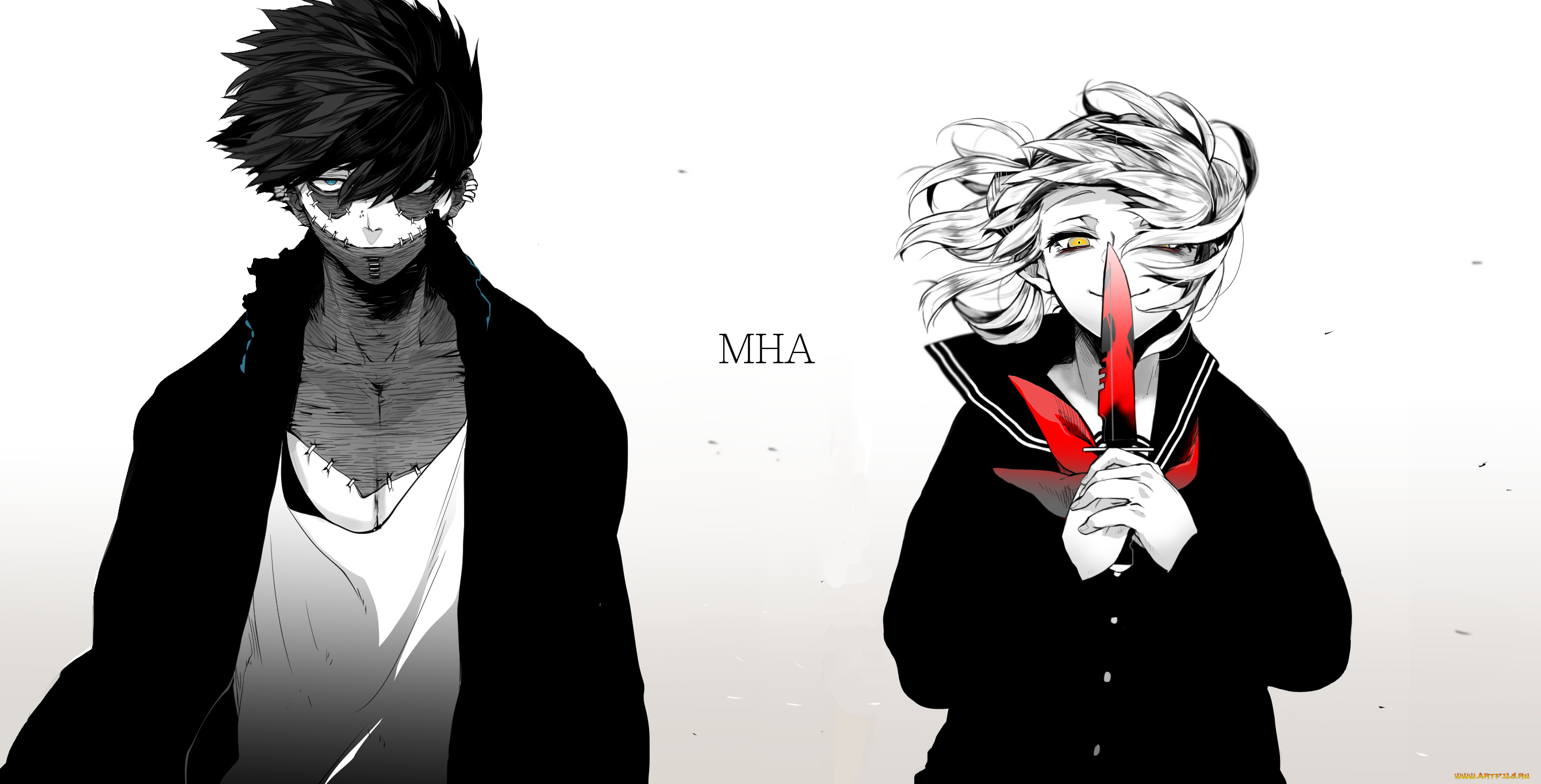 аниме, boku, no, hero, academia, двое