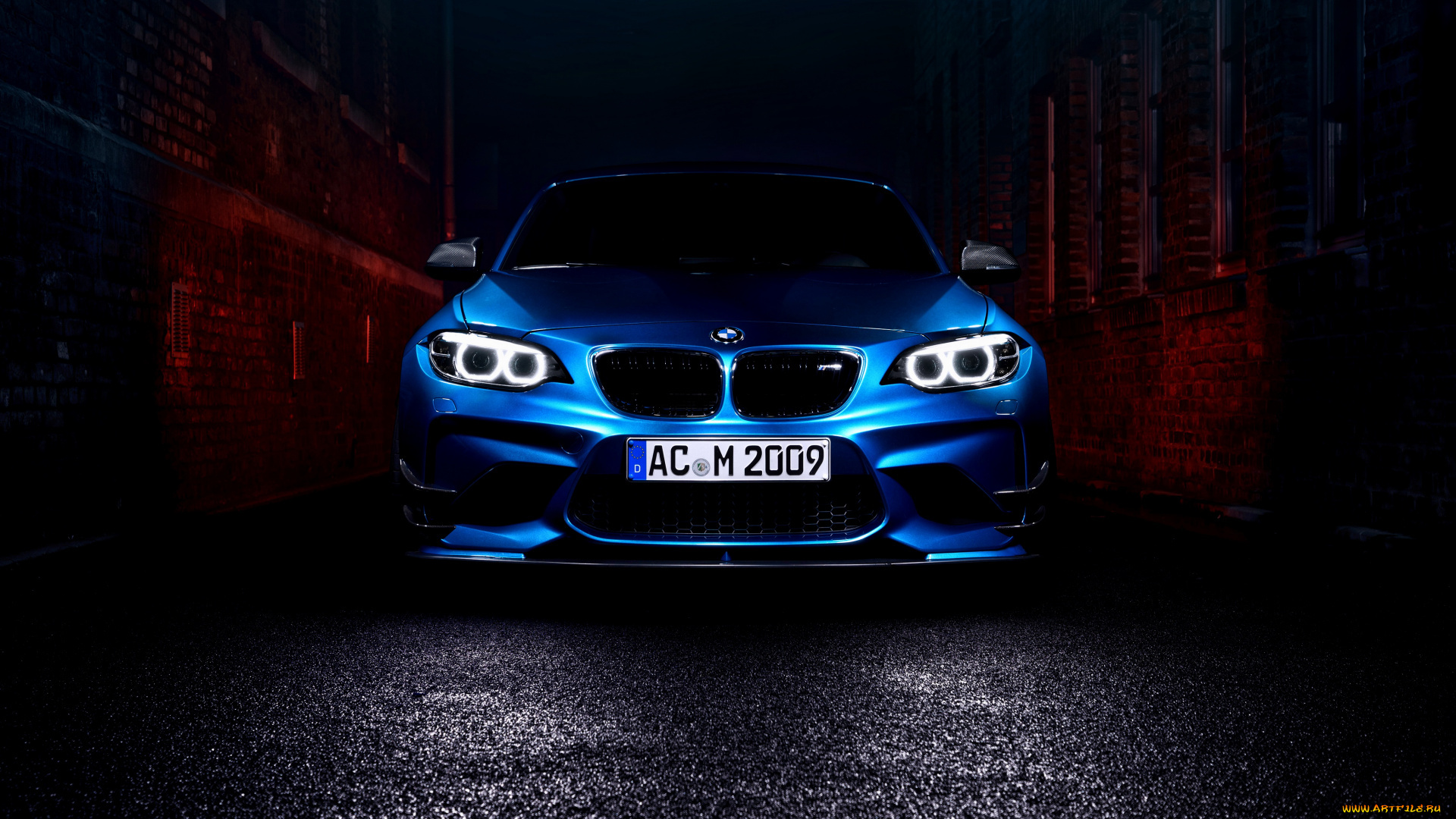 автомобили, bmw, стены, улица, синий, бмв