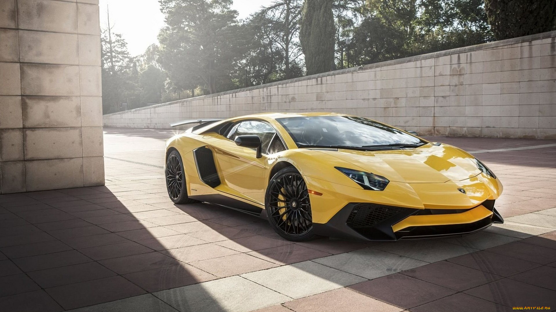 автомобили, lamborghini, желтый, lp, 750-4, aventador, ламборгини