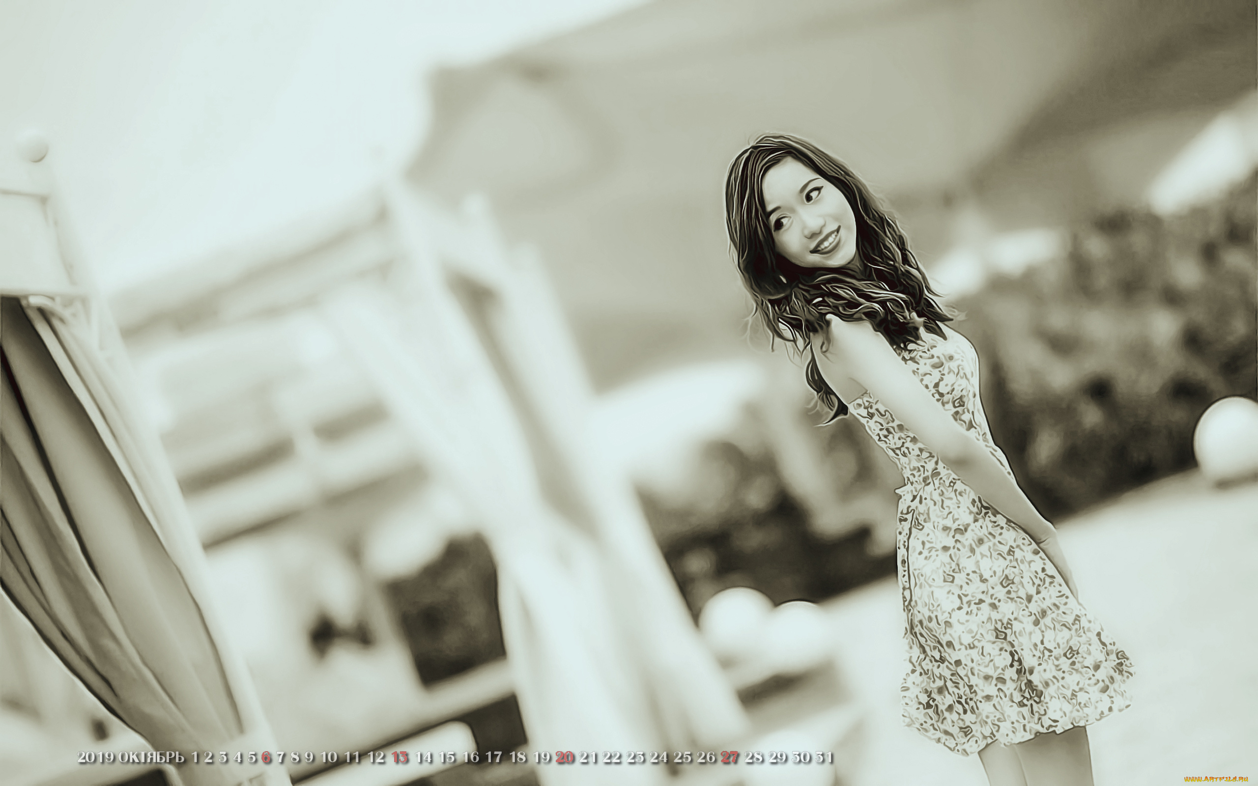 календари, компьютерный, дизайн, 2019, calendar, женщина, девушка, азиатка