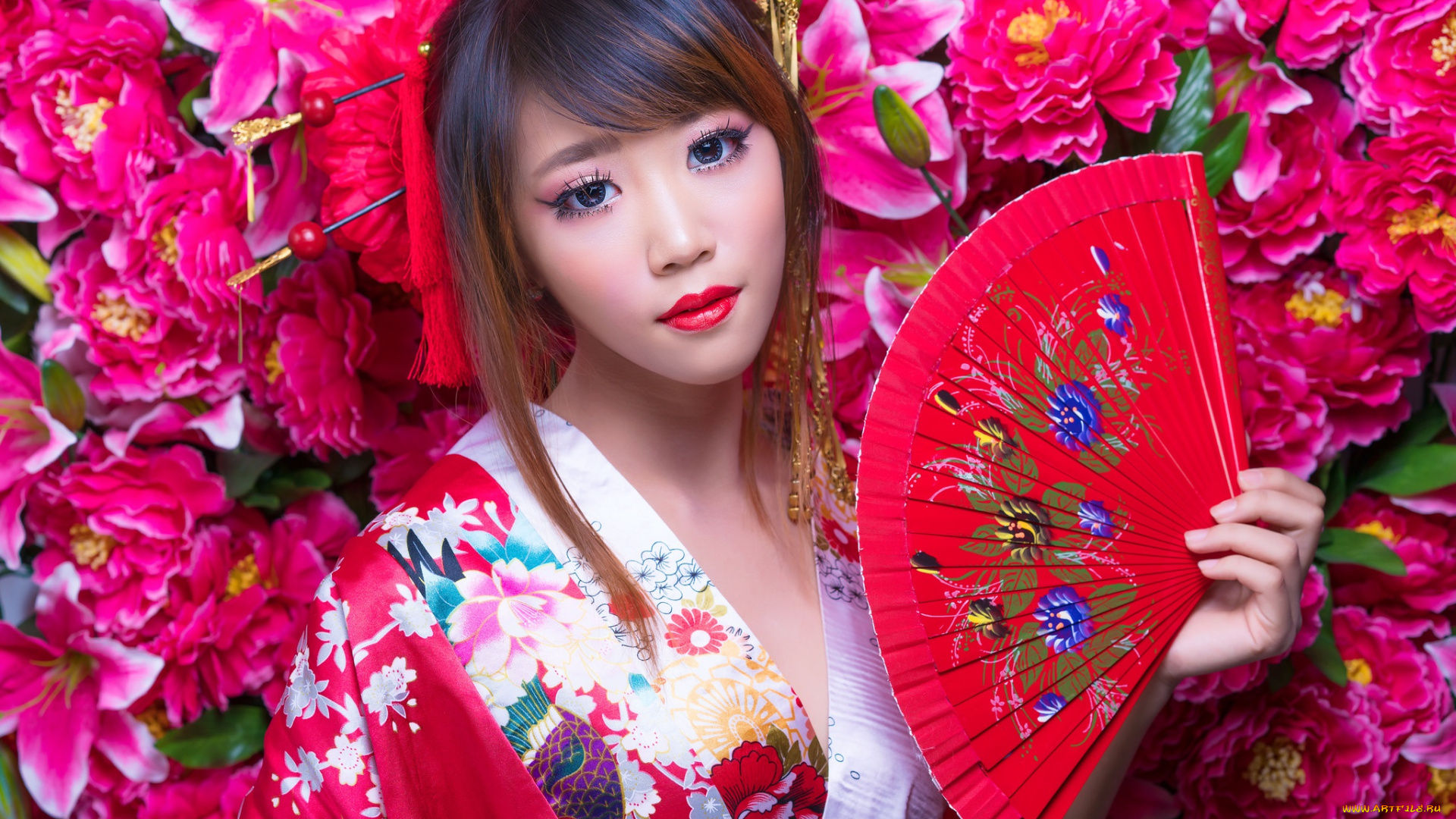 девушки, -, азиатки, девушка