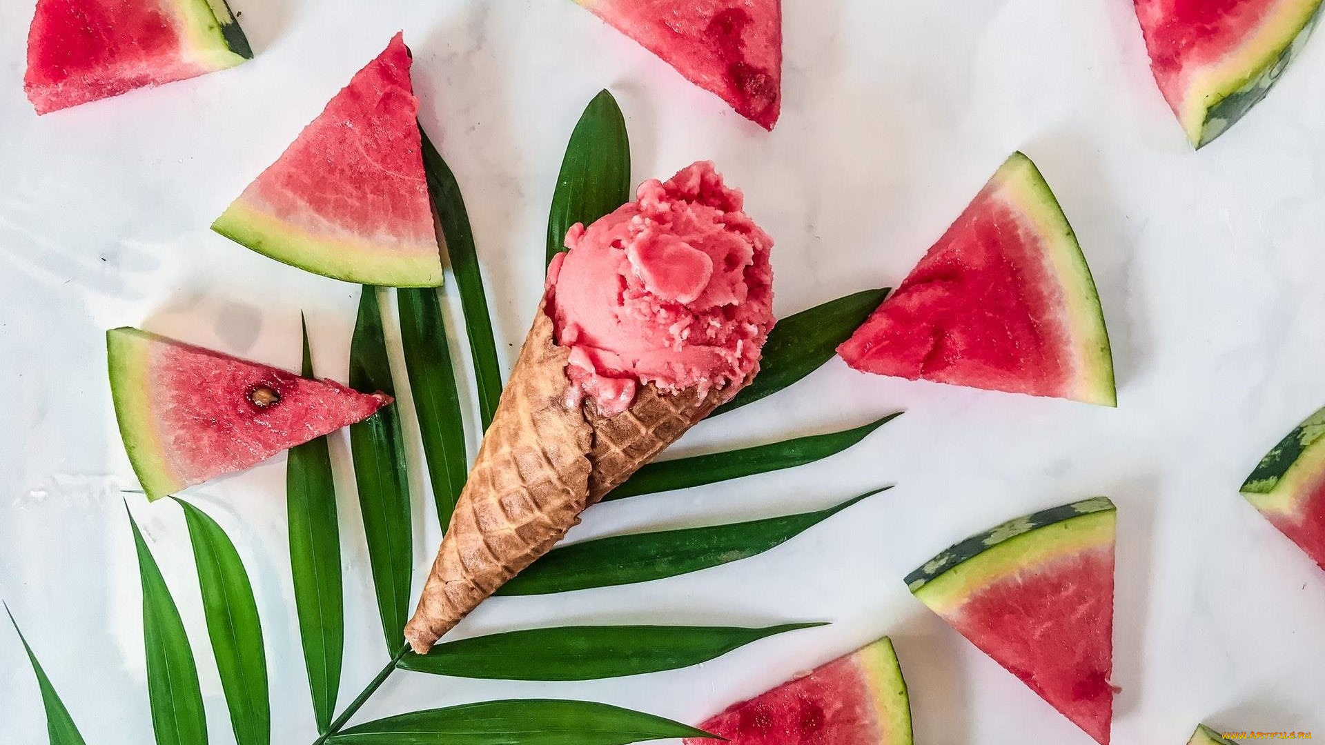 еда, мороженое, , десерты, арбуз