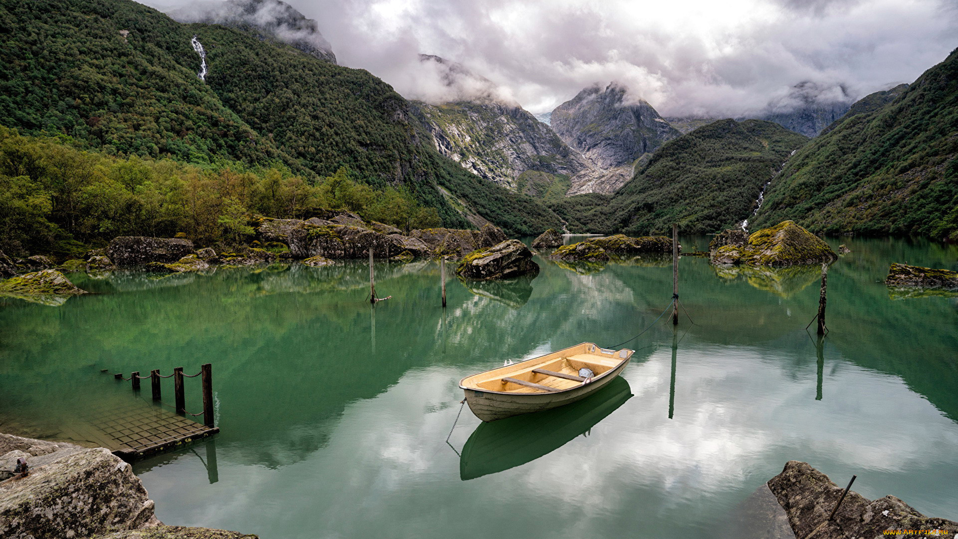 корабли, лодки, , шлюпки, горы, лодка, озеро