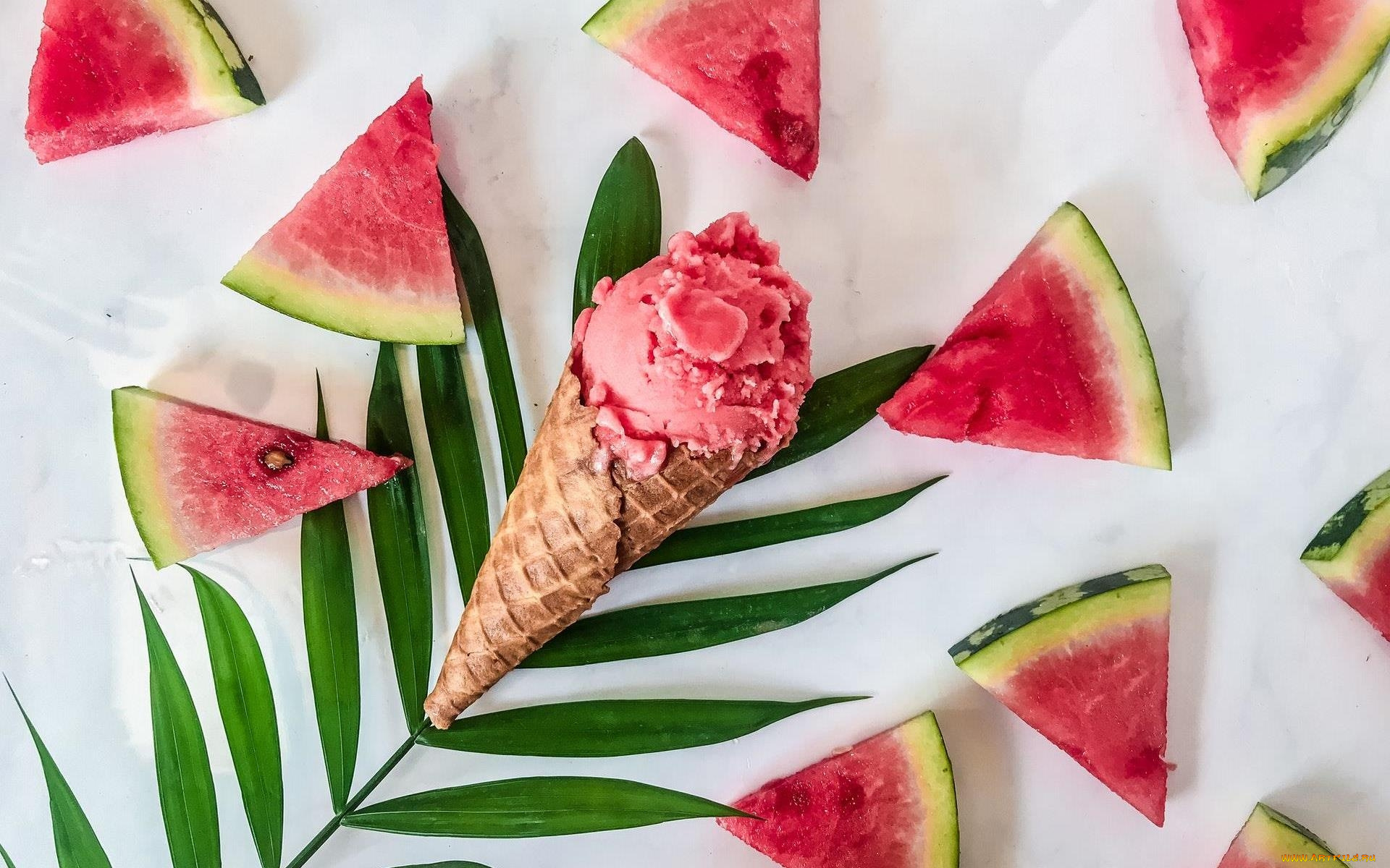 еда, мороженое, , десерты, арбуз