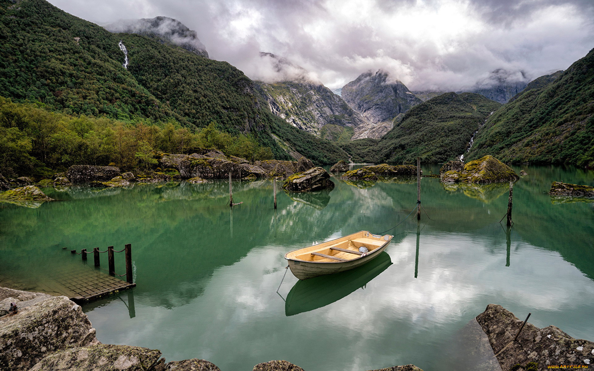 корабли, лодки, , шлюпки, горы, лодка, озеро