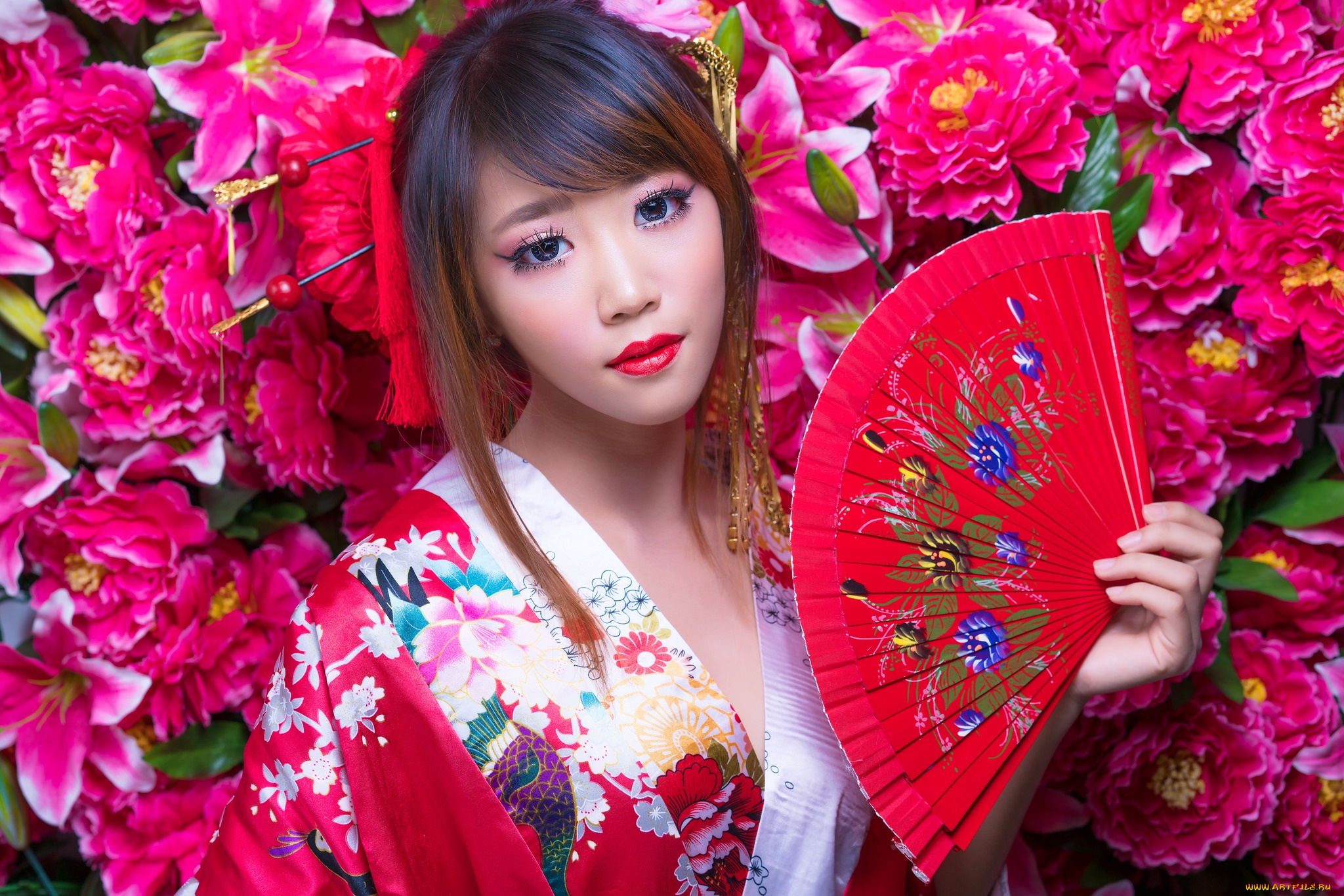 девушки, -, азиатки, девушка