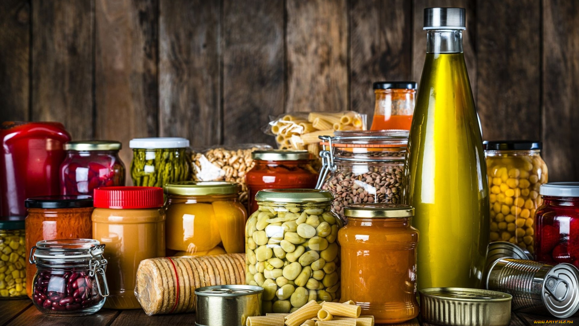 еда, разное, консервация, макароны, фасоль, масло