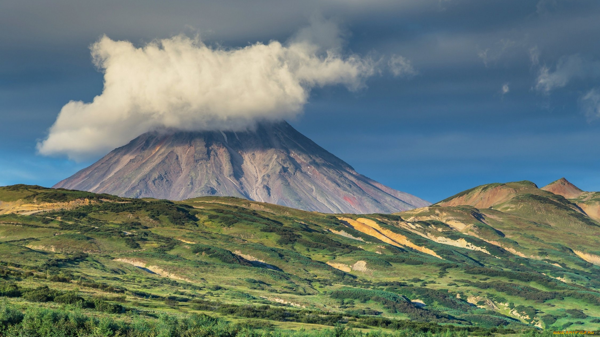 камчатка, природа, горы, россия, сопка, вулкан