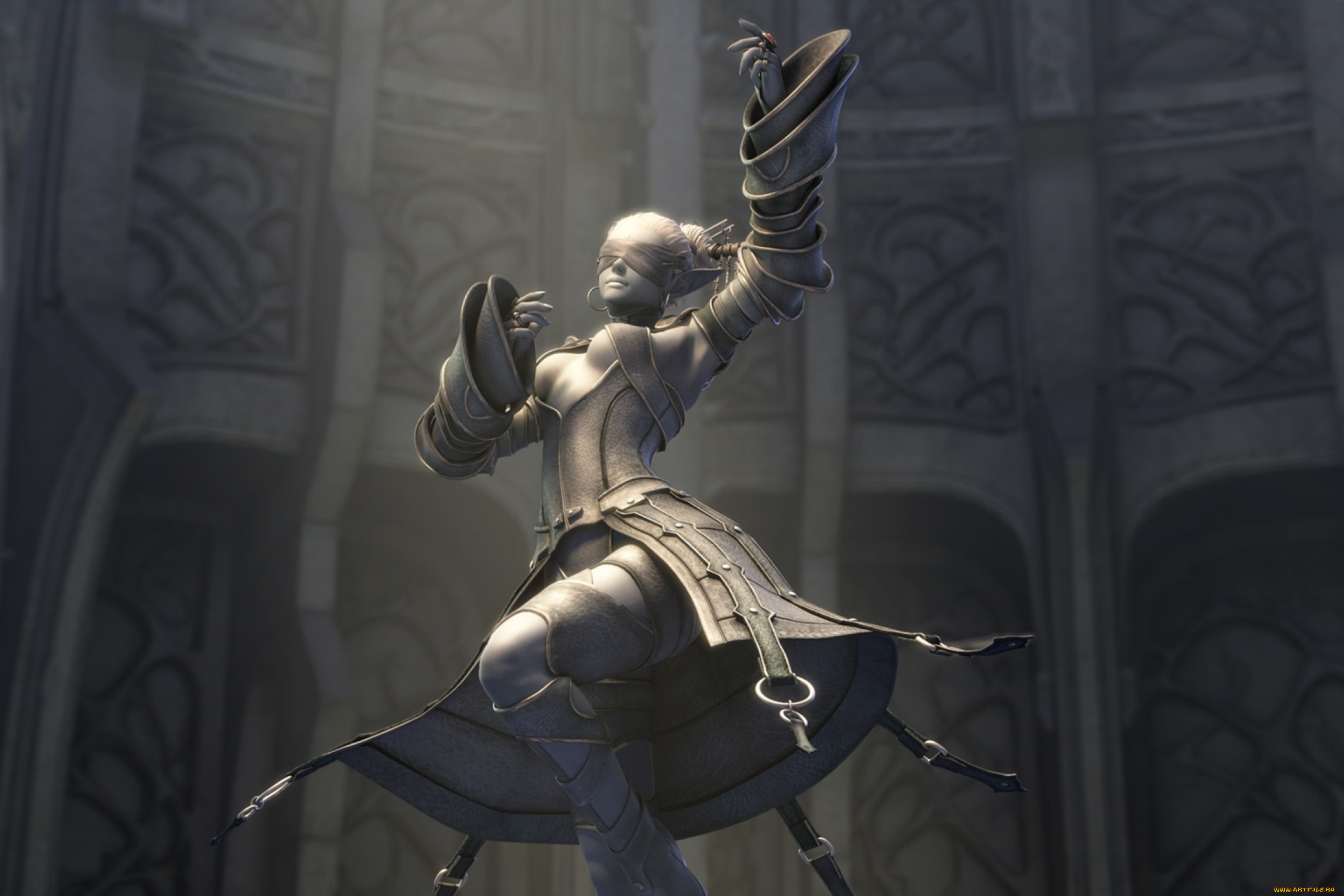 видео, игры, lineage, ii, , goddess, of, destruction, девушка, танец, зал