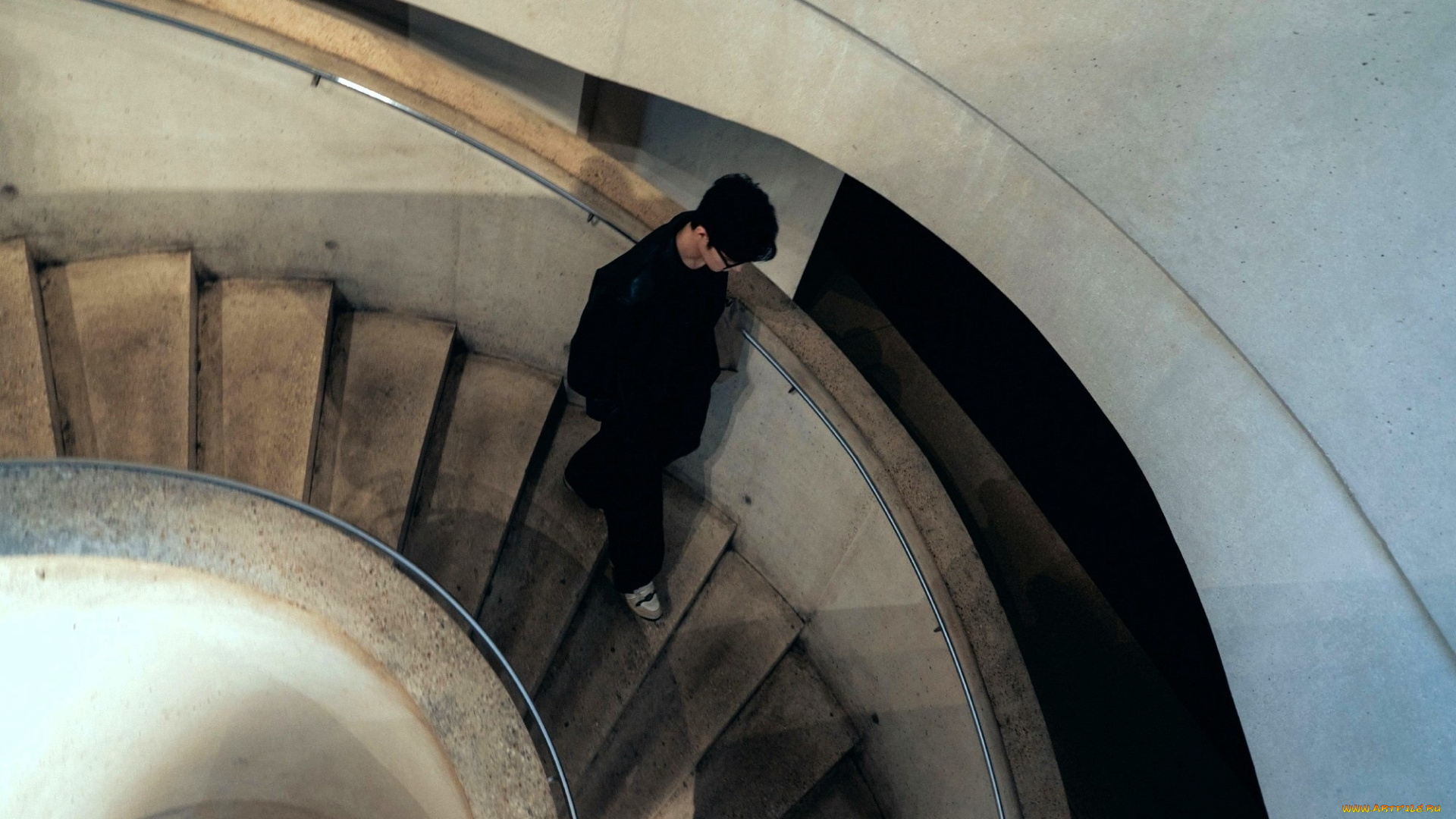 мужчины, xiao, zhan, актер, очки, лестница