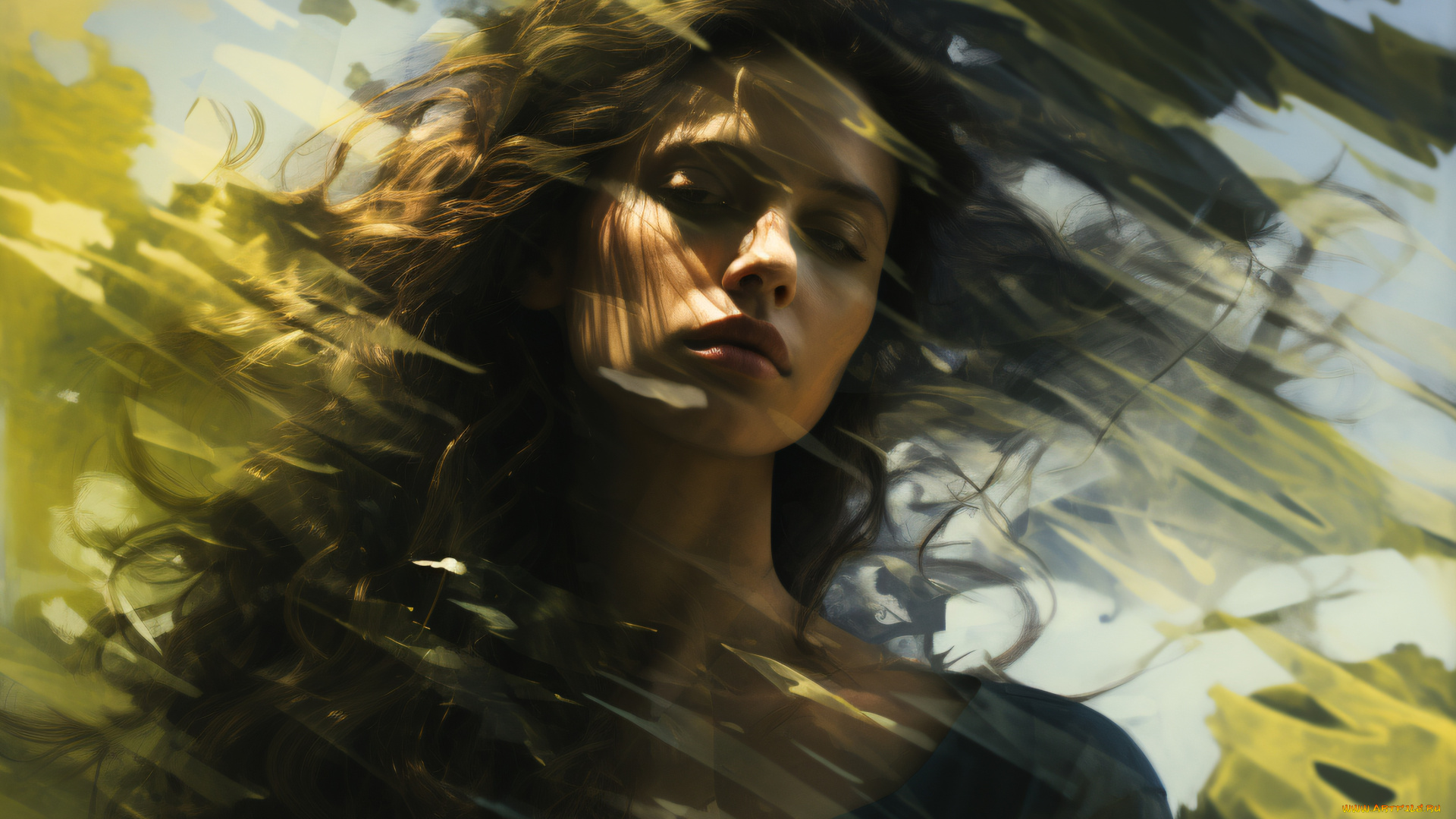 разное, компьютерный, дизайн, девушка, нейросеть