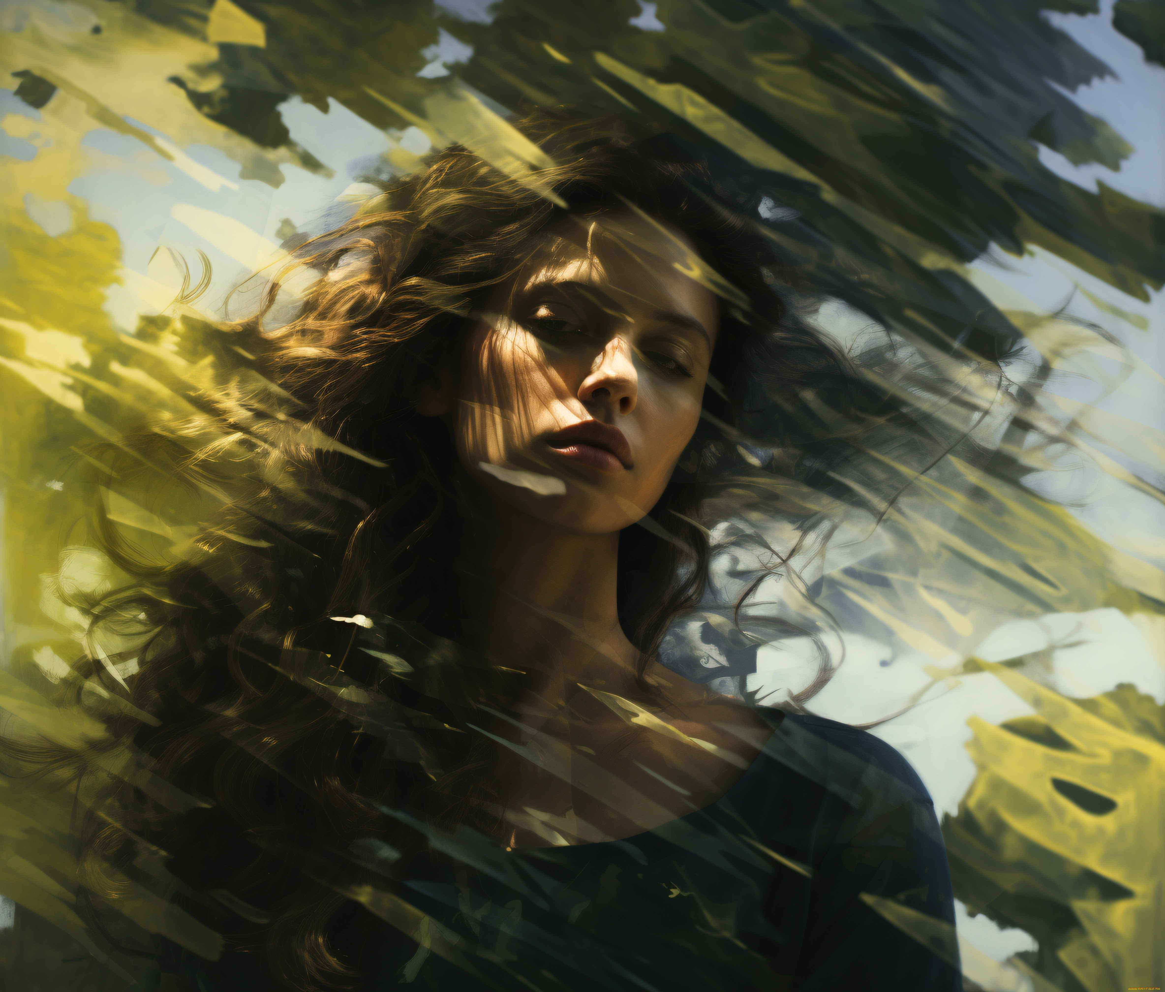 разное, компьютерный, дизайн, девушка, нейросеть