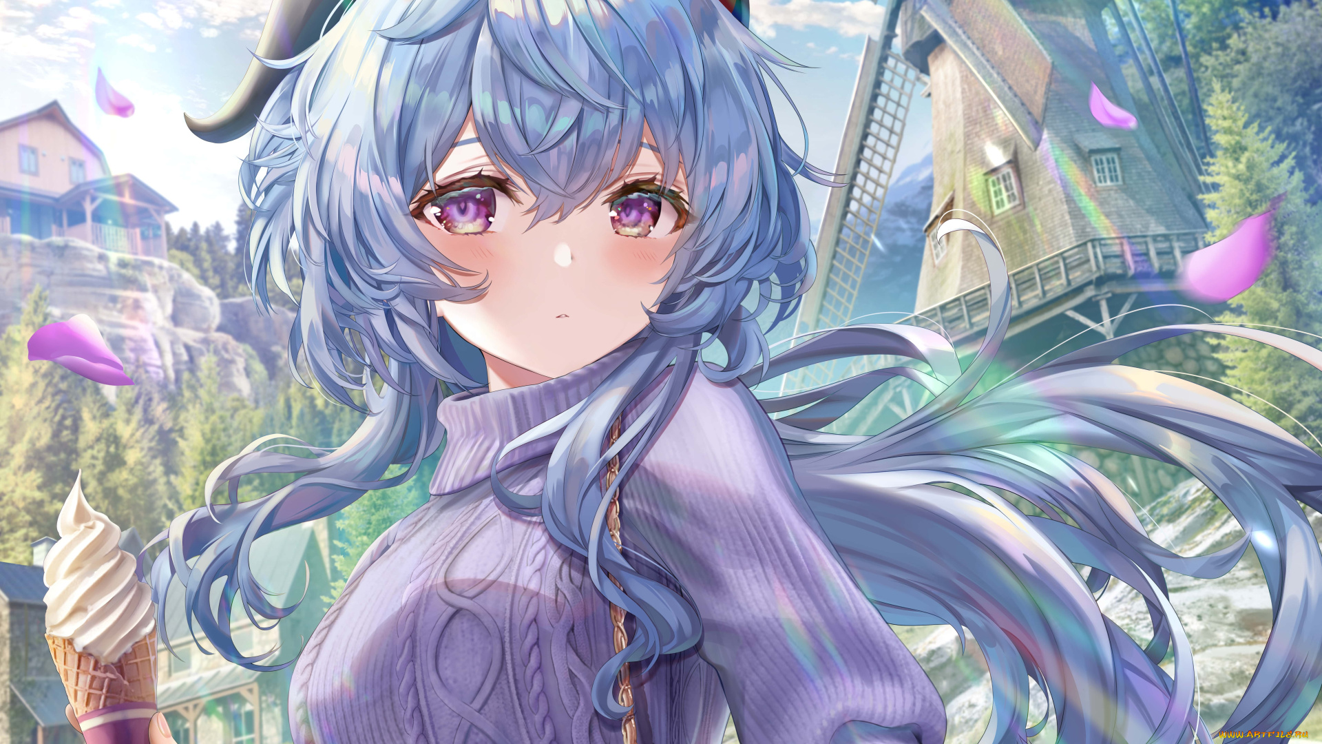 аниме, genshin, impact, девушка