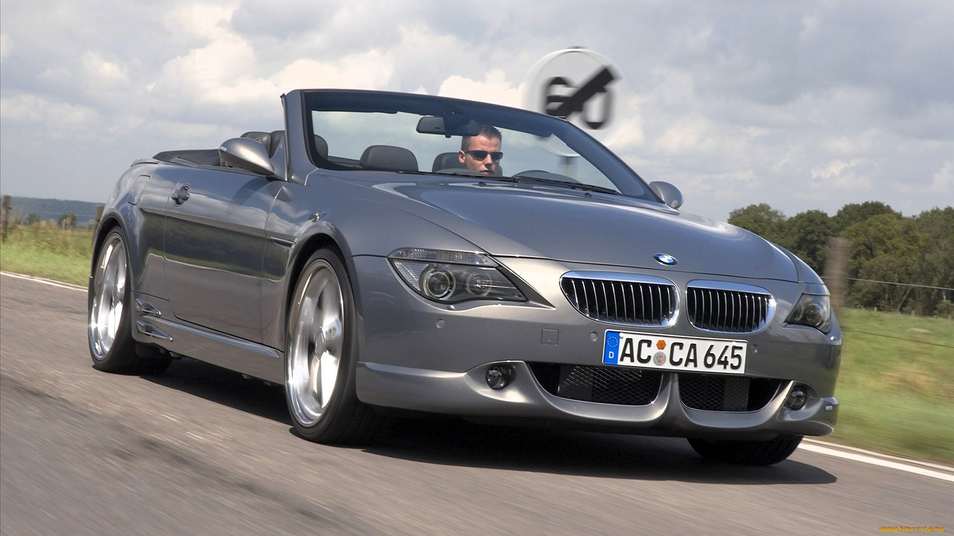 автомобили, bmw, серый, кабриолет, скорость, дорога, шоссе