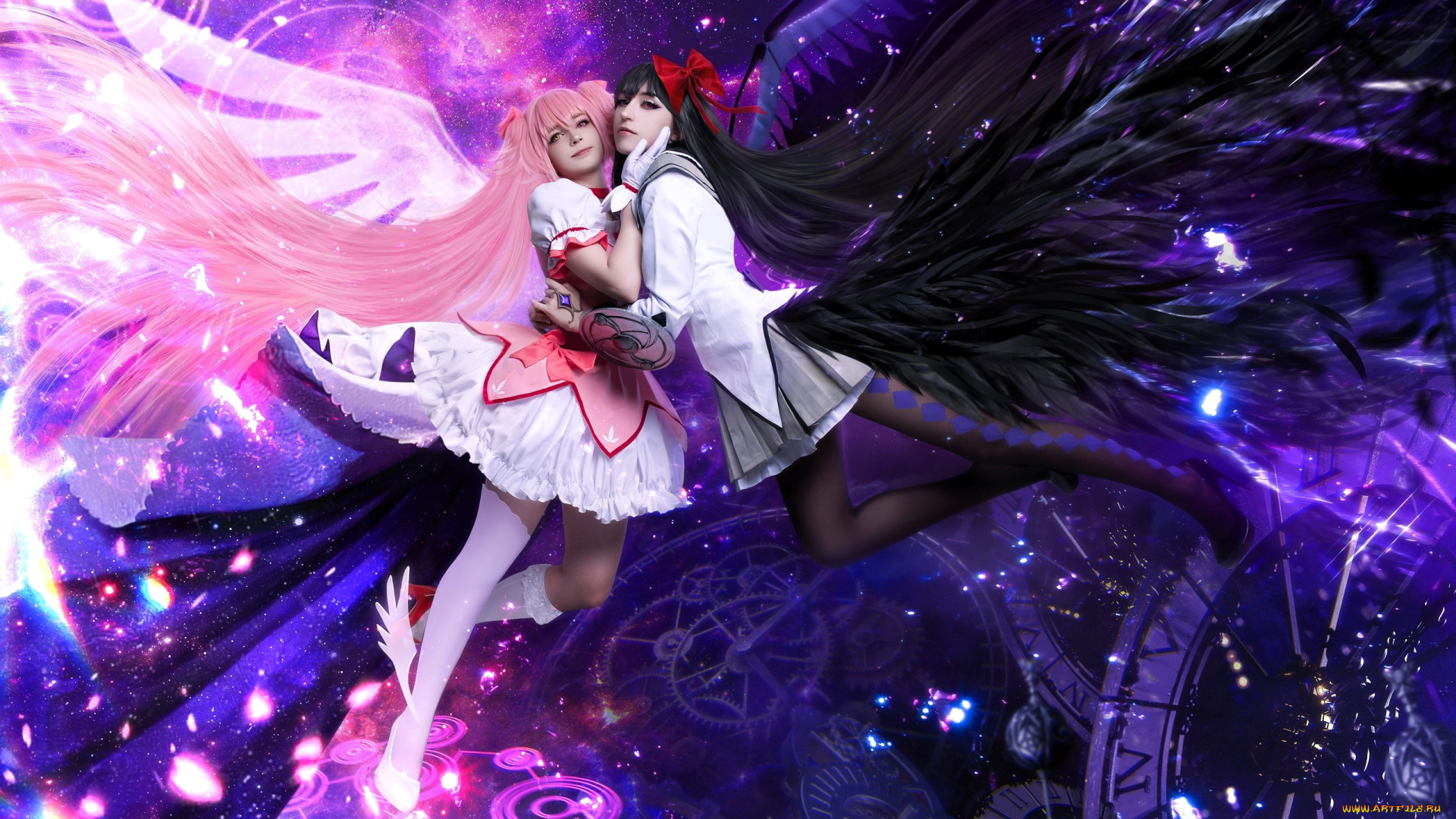 девушки, momo, образы, косплей, наряды, костюмы, подруги, крылья