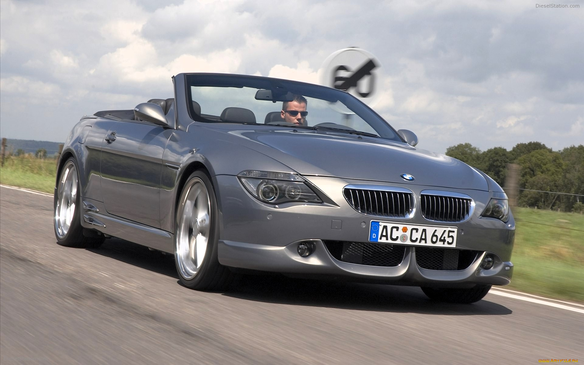 автомобили, bmw, серый, кабриолет, скорость, дорога, шоссе