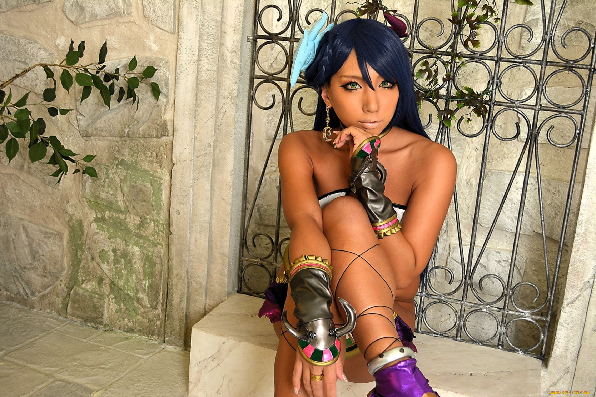 девушки, nonsummerjack, образ, косплей, наряд, костюм, украшения, решетка