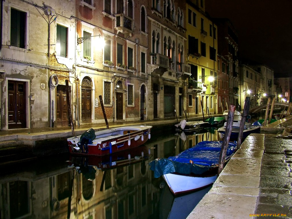 города, огни, ночного