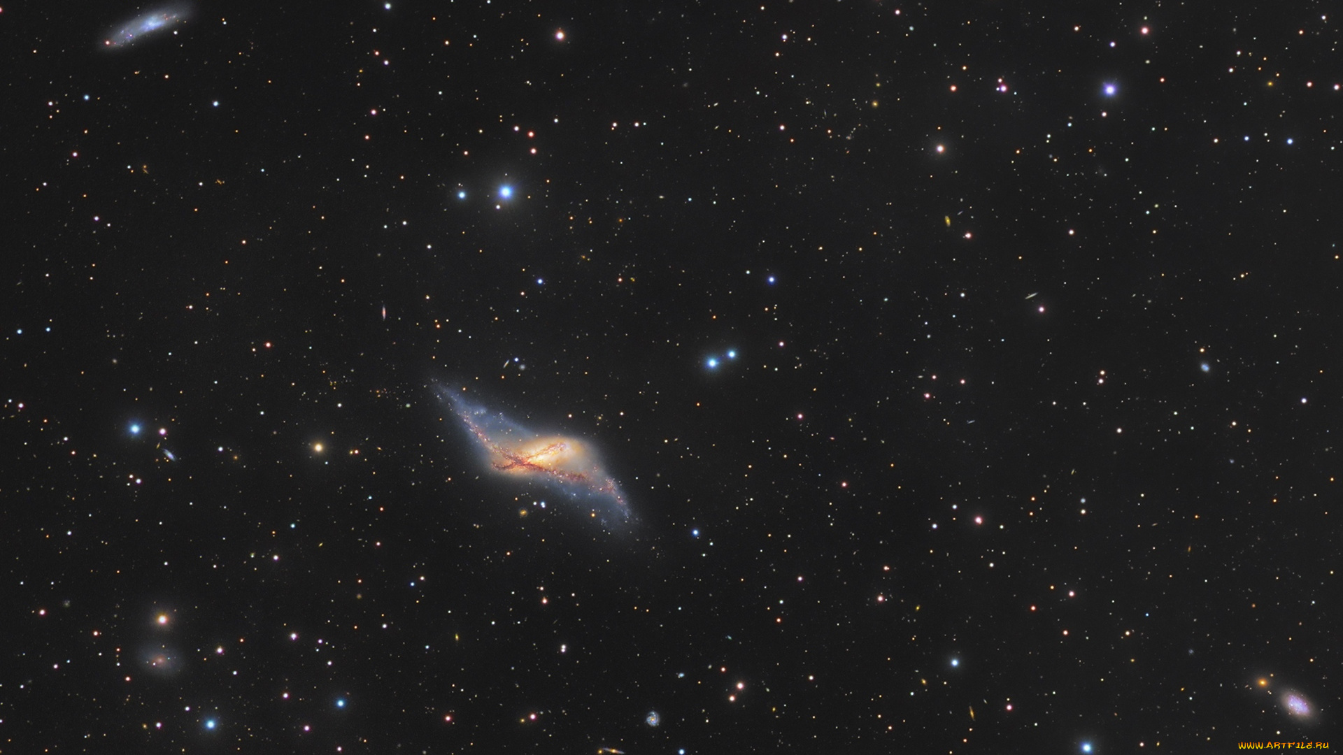 ngc660, космос, галактики, туманности