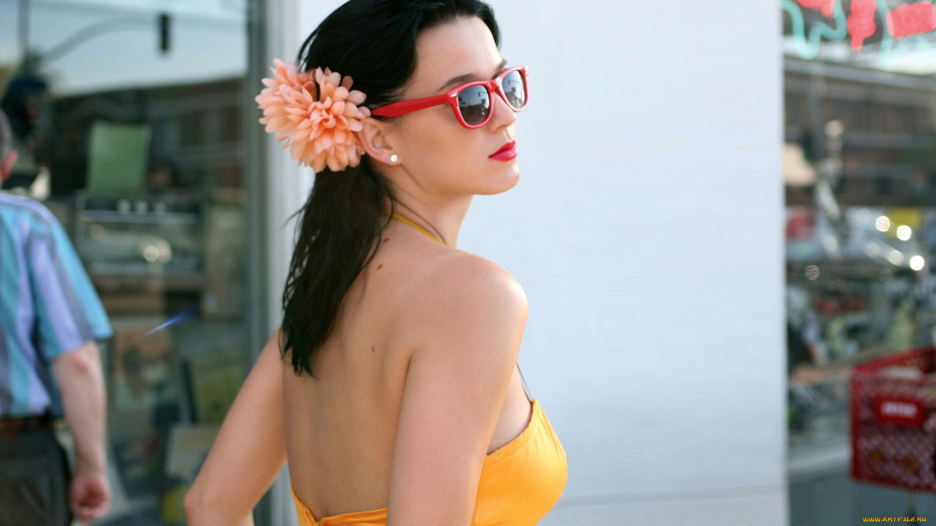 музыка, katy, perry, цветок, темные, очки