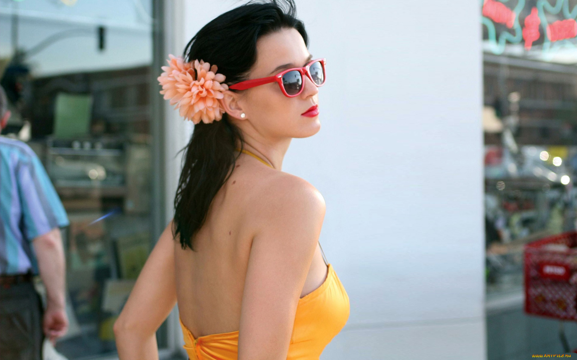 музыка, katy, perry, цветок, темные, очки