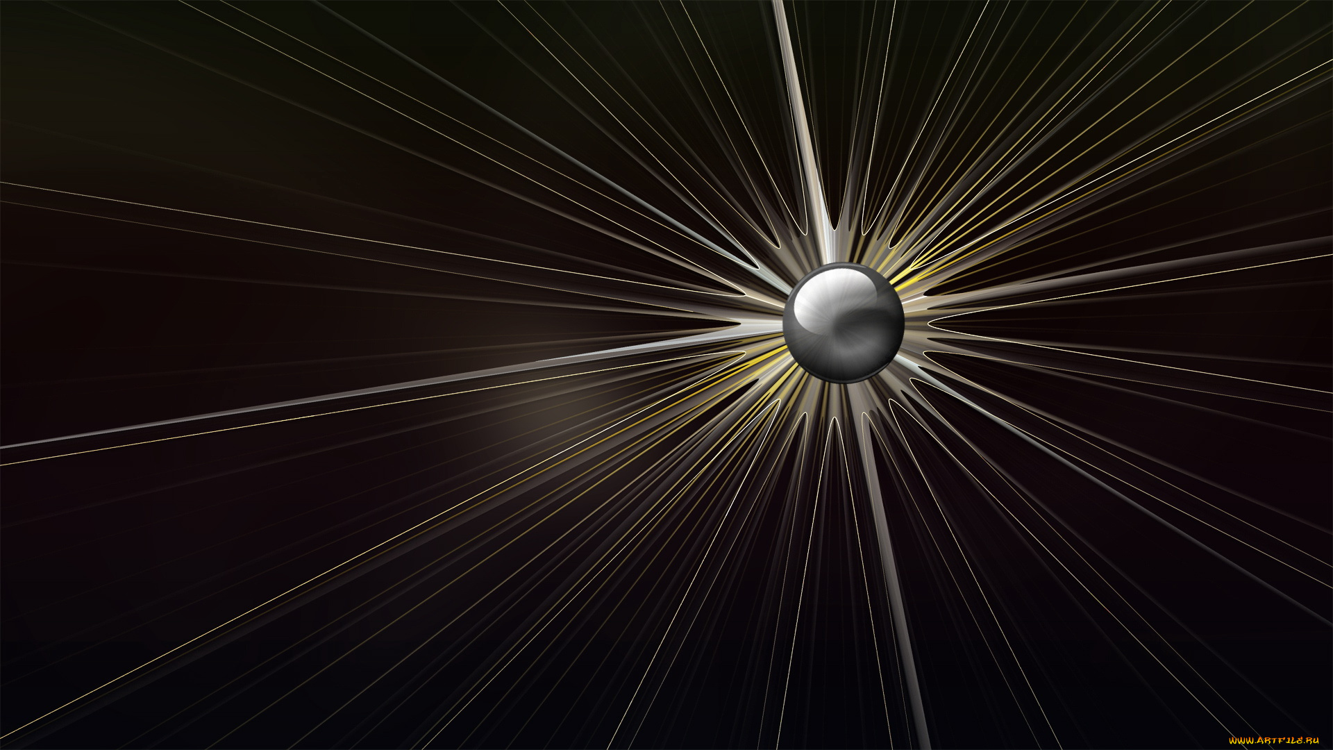 3д, графика, другое, лучи, шар