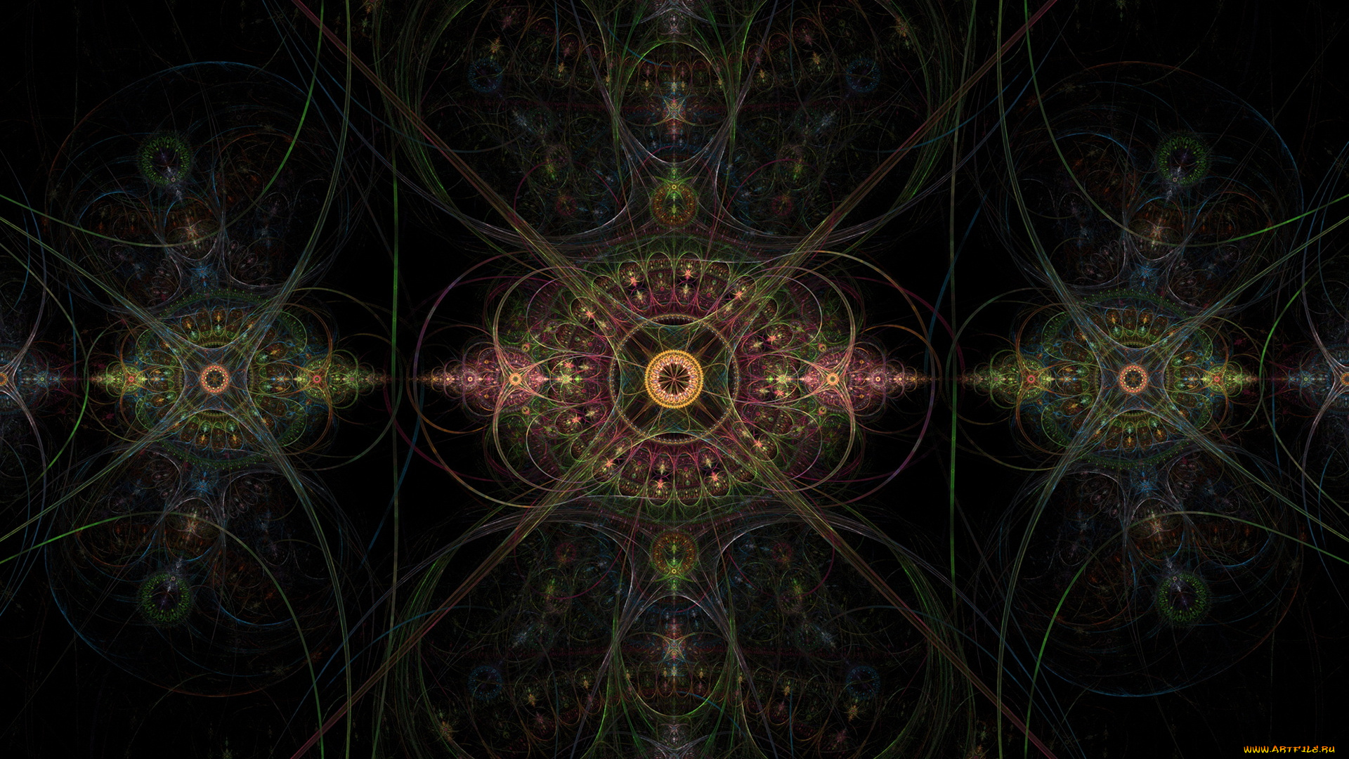 3д, графика, fractal, фракталы, фон, узор