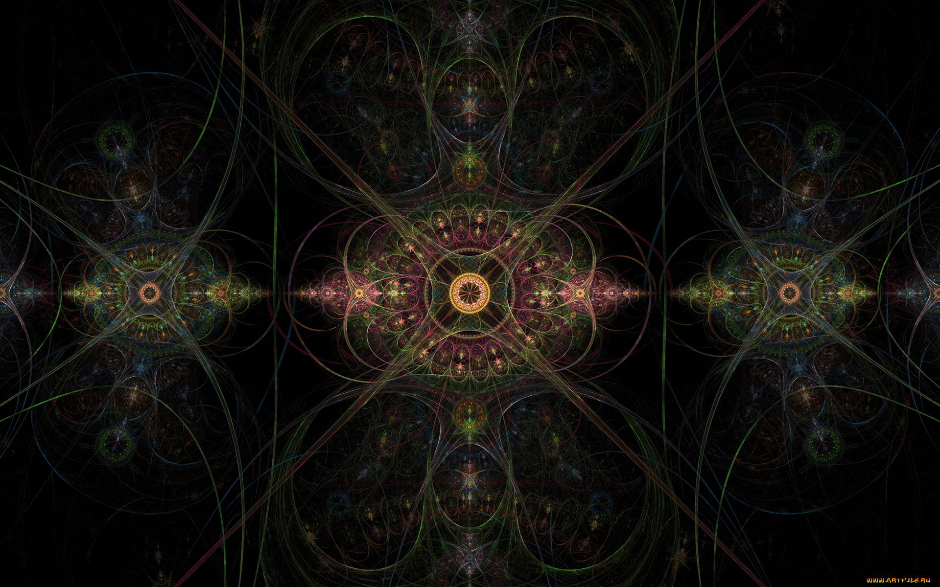 3д, графика, fractal, фракталы, фон, узор